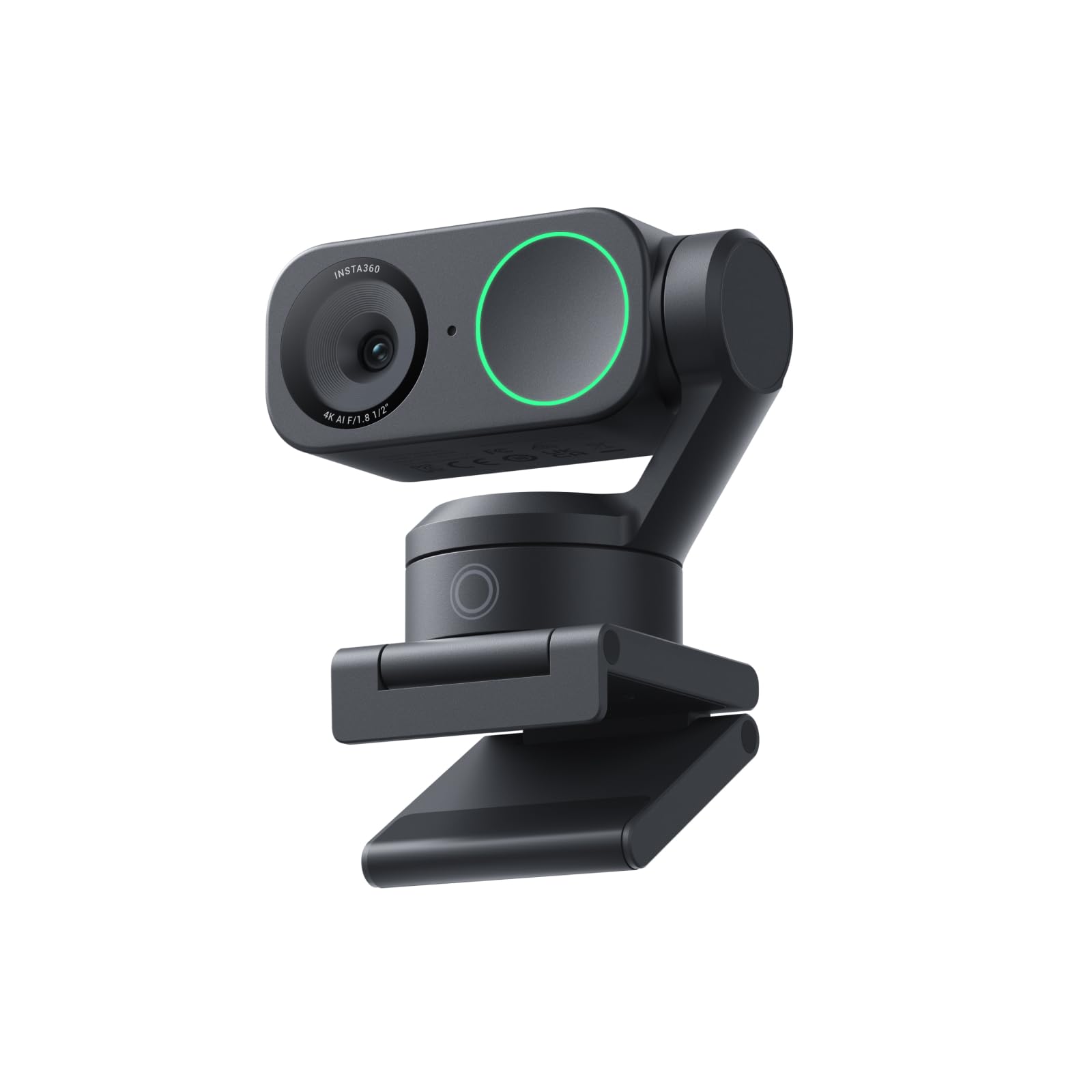 Insta360 Link 2 - وب‌کم 4K PTZ برای PC/Mac، سنسور 1/2 اینچ، پیگیری هوشمند، HDR، میکروفن حذف نویز هوشمند، کنترل با حرکات دست برای استریمینگ، تماس‌های ویدیویی، بازی، قابل استفاده با Zoom، Teams، Twitch و بسته‌های استاندارد دیگر