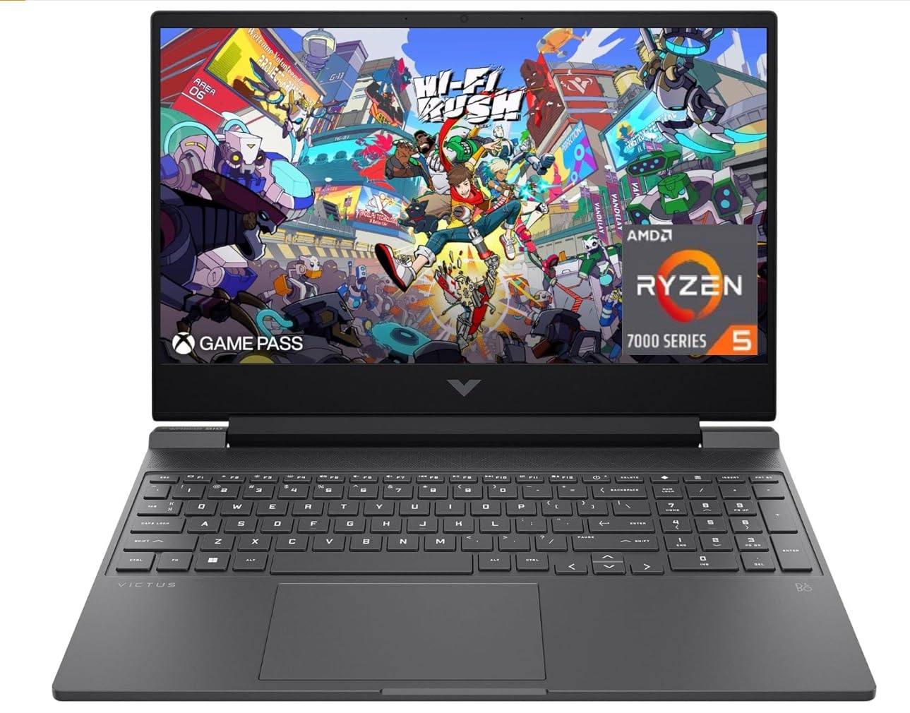 لپ تاپ بازی HP Victus 15.6 "144Hz FHD ، AMD Ryzen 5 7535HS ، 16GB DDR5 RAM ، 1TB SSD ، AMD Radeon RX 6550M ، Beats RTX 2050 ، صفحه کلید با نور پس زمینه ، Windows11 Pro ، نقره ای میکا