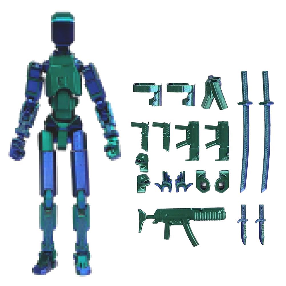 T13 Action Figure, Titan 13 3D Printed Action Figure, Lucky 13 Action Figure Full Body Mechanical Doll Desktop Decorations For Game Lovers