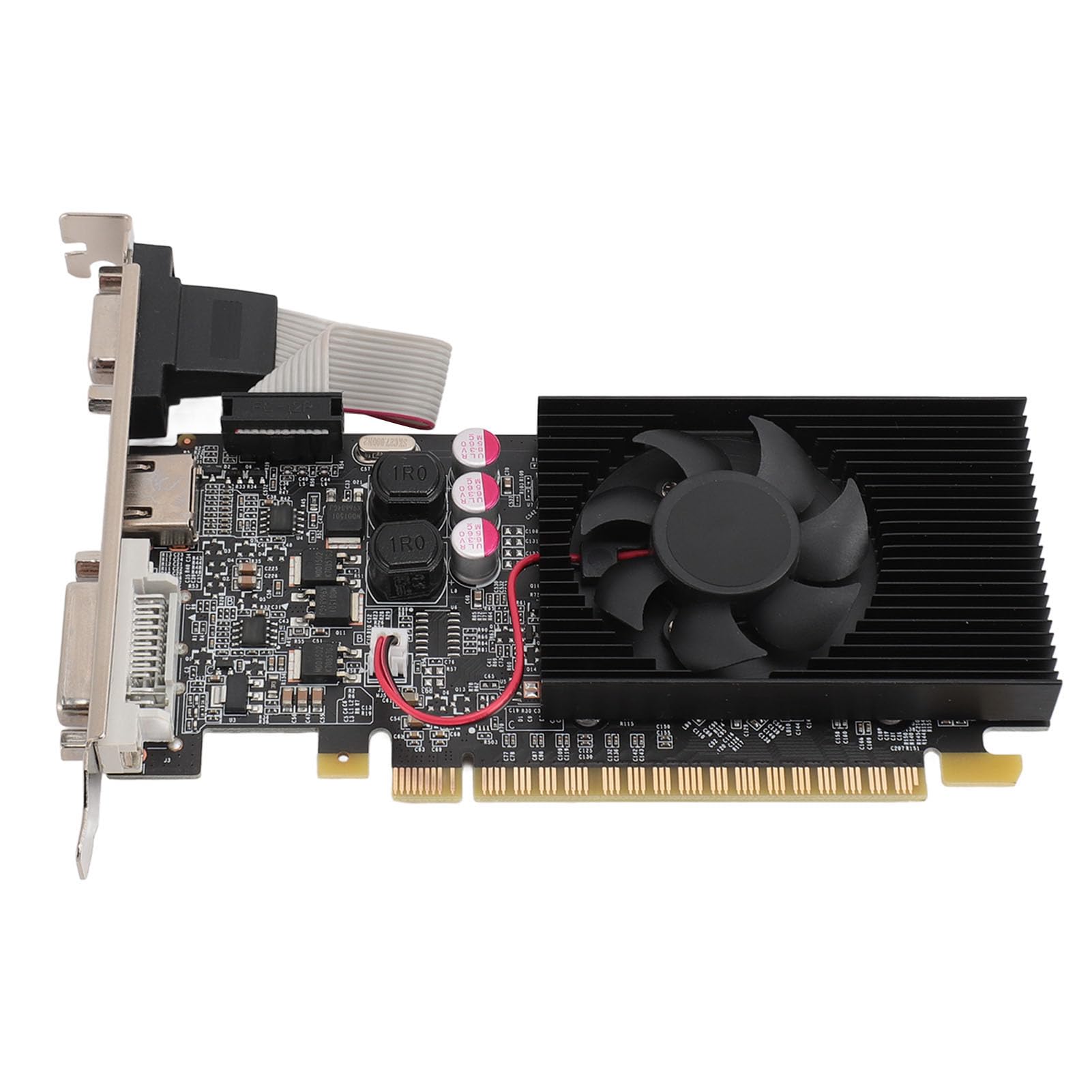 کارت گرافیک Jectse GT610 2GB DDR3 64Bit، با فرکانس 1200MHz 700MHz HDMI/DVI/VGA PCI Express 2.0 16X برای بازی در ویندوز 10 11 7 8