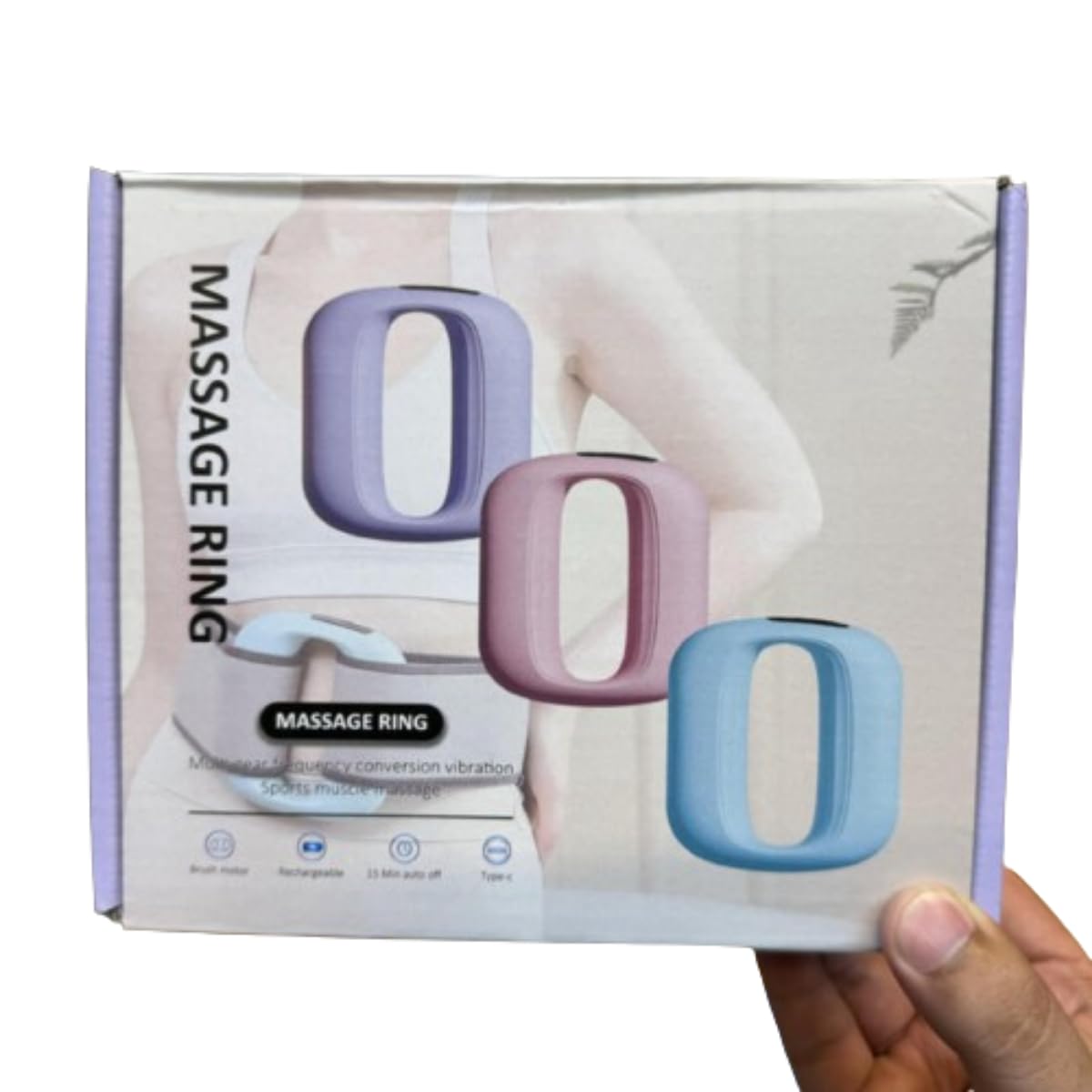 ماساژور الکتریکی قابل شارژ 5 سرعته با کمربند عقب | ماساژور بدنی بی‌سیم دستی با 5 سرعت مختلف | طراحی سیلیکون قابل حمل برای گرده، شانه، کمر، پاها | کاهش درد