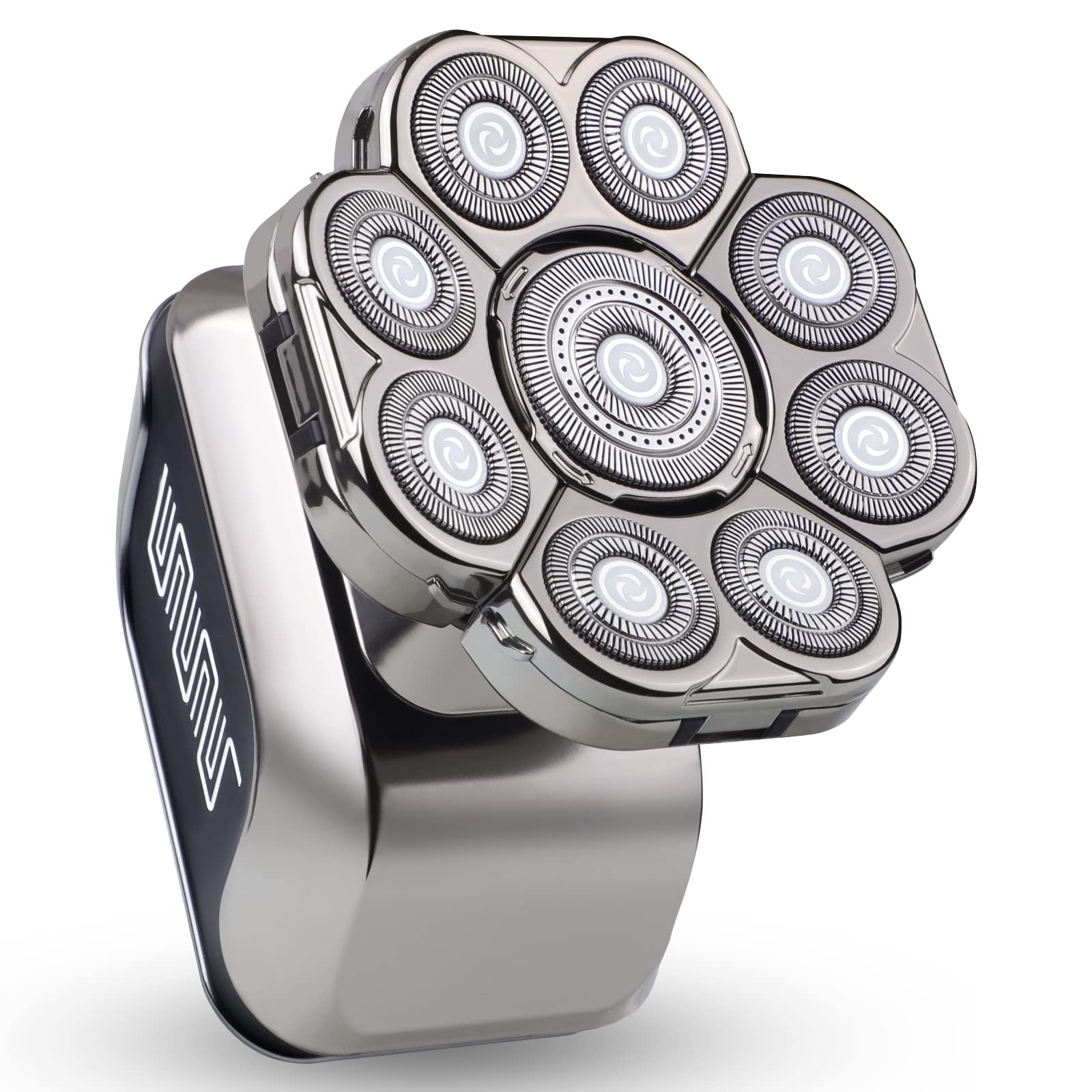 تیلفان 9D برای مردان کلاهدار، اصلاحگر الکتریکی با سرعت بالا برای اصلاح سریع، نمایشگر LED ضدآب تراشیدن خشک/تر، تراشیدن سر با شارژر Type-C برای خانه و سفر - نقره‌ای