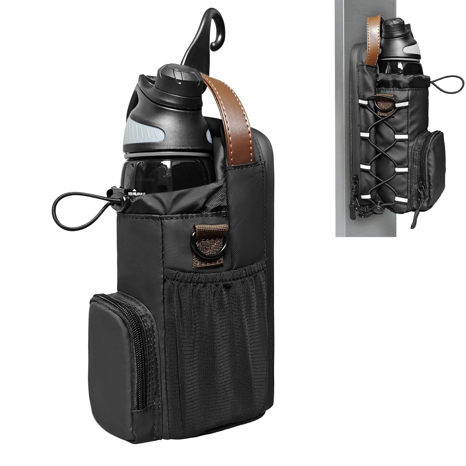 کیف توری جذب‌کننده، دارنده شیشه‌ی آب برای کیف توری جذب‌کننده، کیف توری Crossbody جذب‌کننده برای باشگاه، سفر، کار و ورزش