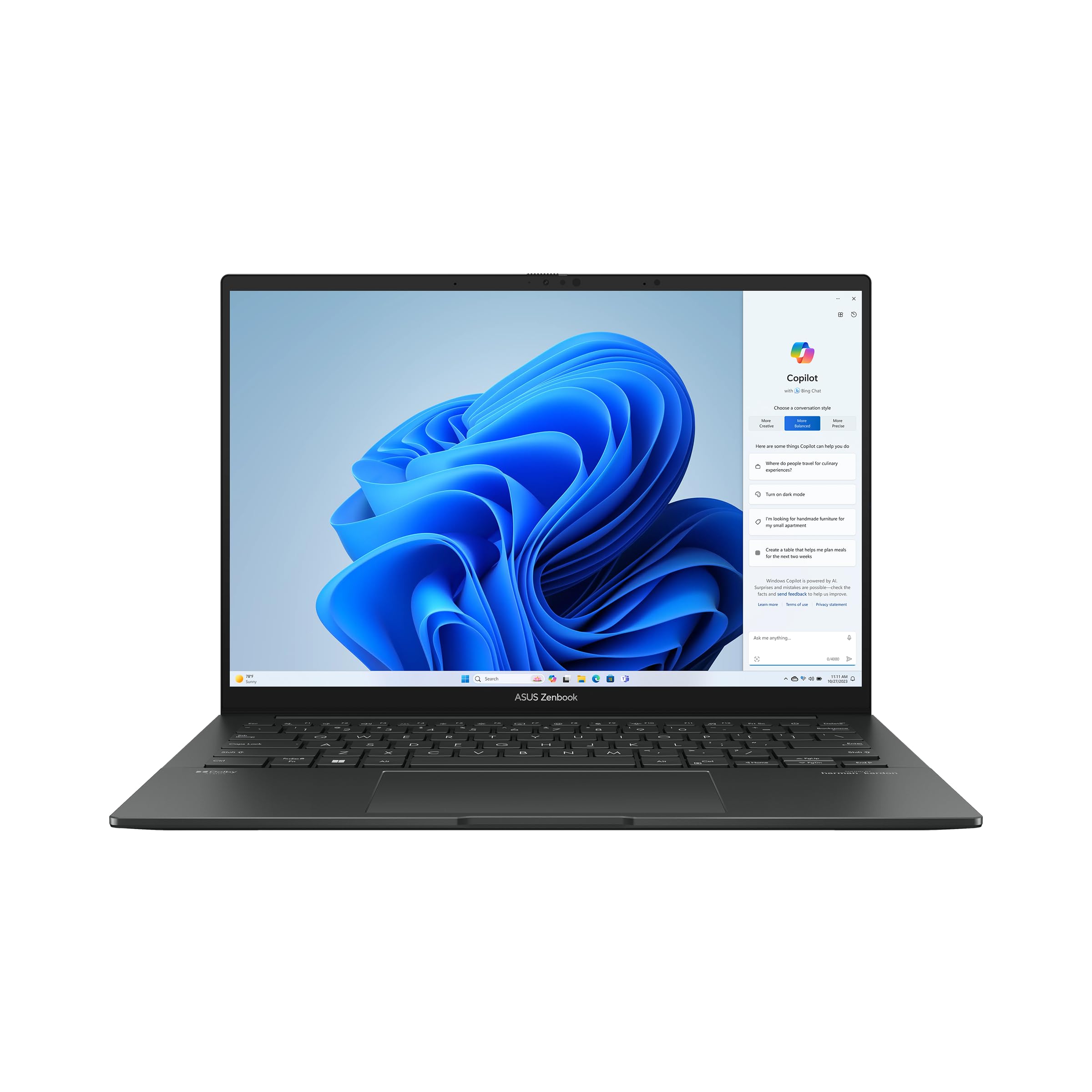 لپ تاپ ASUS Zenbook 14 OLED 2024 با صفحه نمایش 14 اینچی WUXGA 1920x1200 لمسی، پردازنده Intel Core Ultra 5 125H، 14 هسته‌ای، گرافیک Intel، 8 گیگابایت LPDDR5، 512 گیگابایت حافظه‌های جامد SSD، صفحه کلید با نور پس زمینه، Thunderbolt 4، ویندوز 11 Home