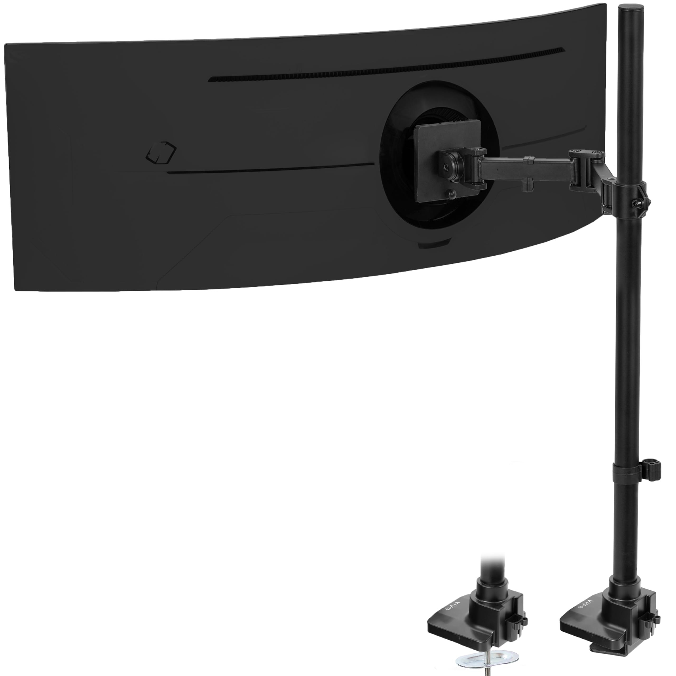 میز نگهدارنده تک نمایشگر ویوو سینگل Ultra-Wide برای تا 49 اینچ اولتراواید، نگهداری تا ۴۴ پوند، قابل تنظیم با پرچم تا ۱۰۰x۱۰۰ میلی‌متر، رنگ مشکی، مدل STAND-V100T برای صفحه‌های تا 49 اینچ اولتراواید اضافی بلند