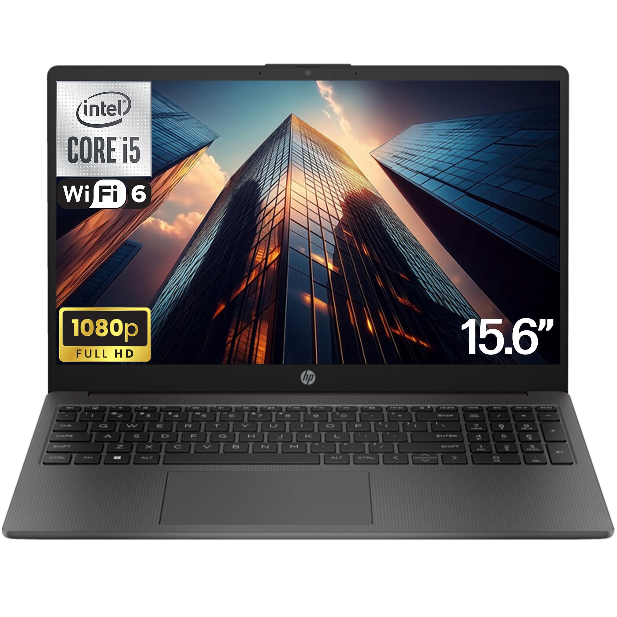 لپ تاپ تجاری HP 250 255 G10 (ارتقا یافته) با نمایشگر 15.6 اینچی FHD، پردازنده Intel Core i5-1334U (قوی‌تر از AMD Ryzen 5 7530U)، 32 گیگابایت رم، 1 ترابایت حافظه جانبی SSD PCIe برای خانه، دانشجو، وبکم، کیبورد عددی، ویندوز 11 Pro | 32 گیگابایت رم، 1 ترابایت NVMe
