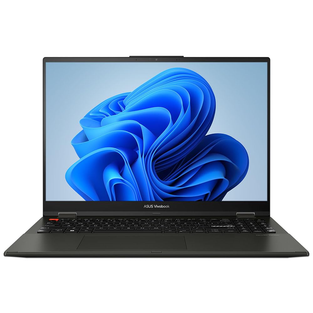 لپ تاپ ASUS Vivobook S 16 Flip TP3604VA، صفحه نمایش لمسی WUXGA IPS 60Hz 16 اینچی، Intel Core i9-13900H، 16GB RAM، 1TB SSD، گرافیک Intel HD، صفحه کلید انگلیسی، ویندوز 11، مدل Midnight Black | 90NB1051-M00870