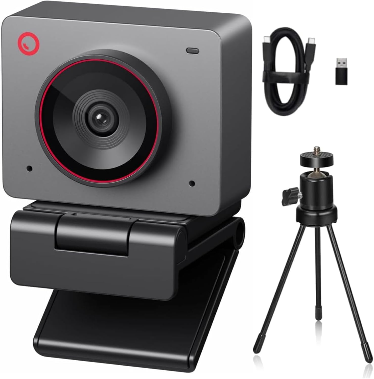 دوربین وب 4K OBSBOT Meet 2 - هوش مصنوعی، با دقت Ultra HDR، 1080p@60FPS، 1/2 "CMOS، زوم دیجیتال 4X، پلاگ اند پلی، دو میکروفن داخلی - سازگار با اسکایپ، زوم/تیم‌های مایکروسافت/گوگل میت برای تماس آنلاین/جلسه/آموزش - رنگ خاکستری