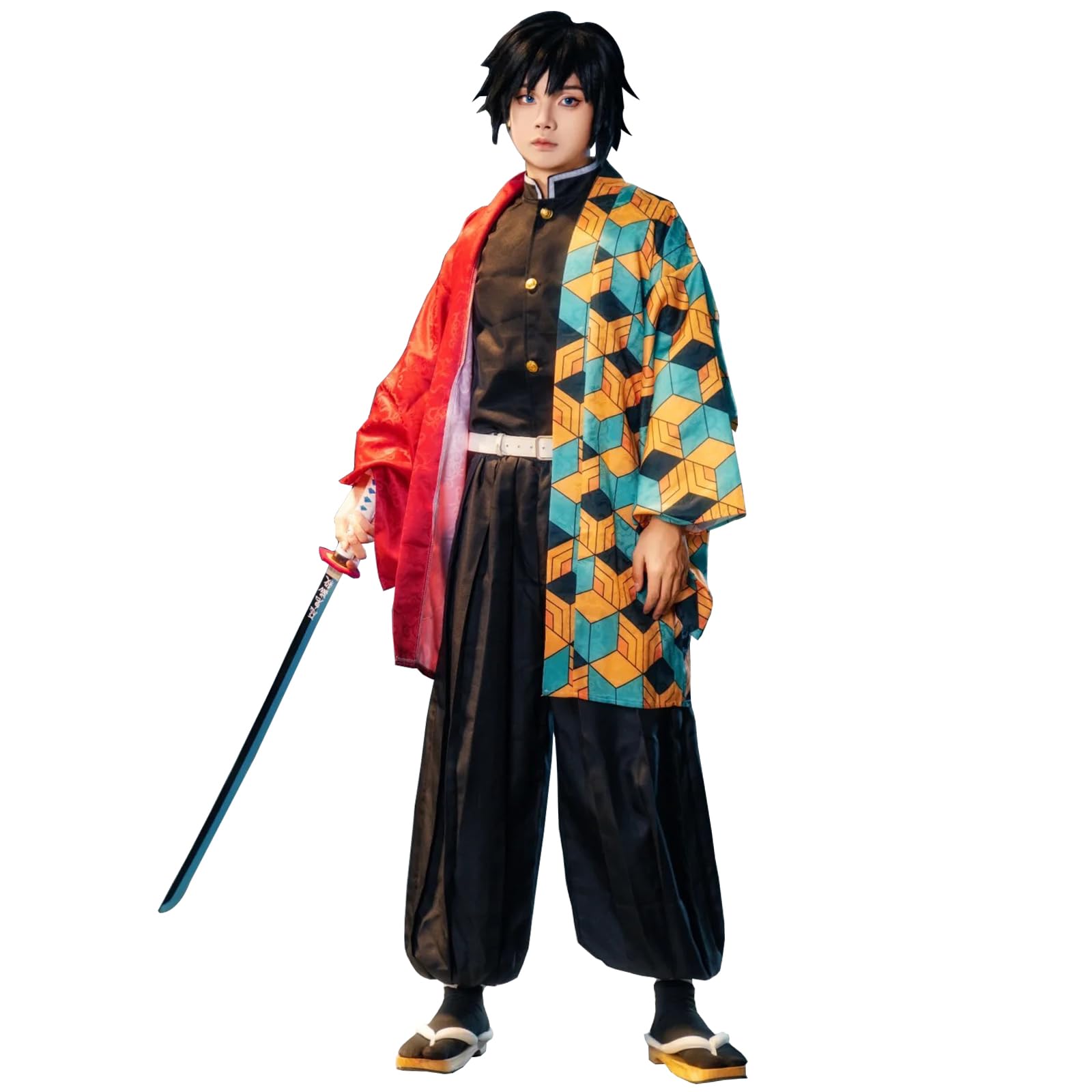 لطفاً کاستوم کاسپلی ژاپنی انیمه Giyuu Tomioka بزرگسالان برای هالووین کامل Giyuu Tomioka XXL انیمه ژاپنی Kimono Demon ترجمه کنید