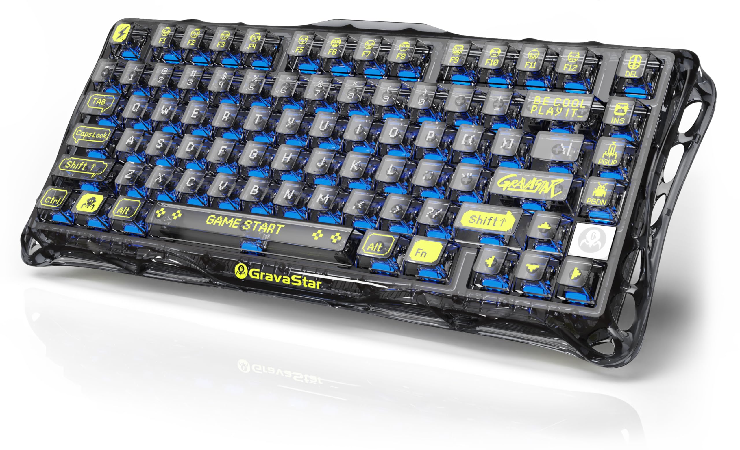 کیبورد GravaStar K1 Lite - سیاه شفاف