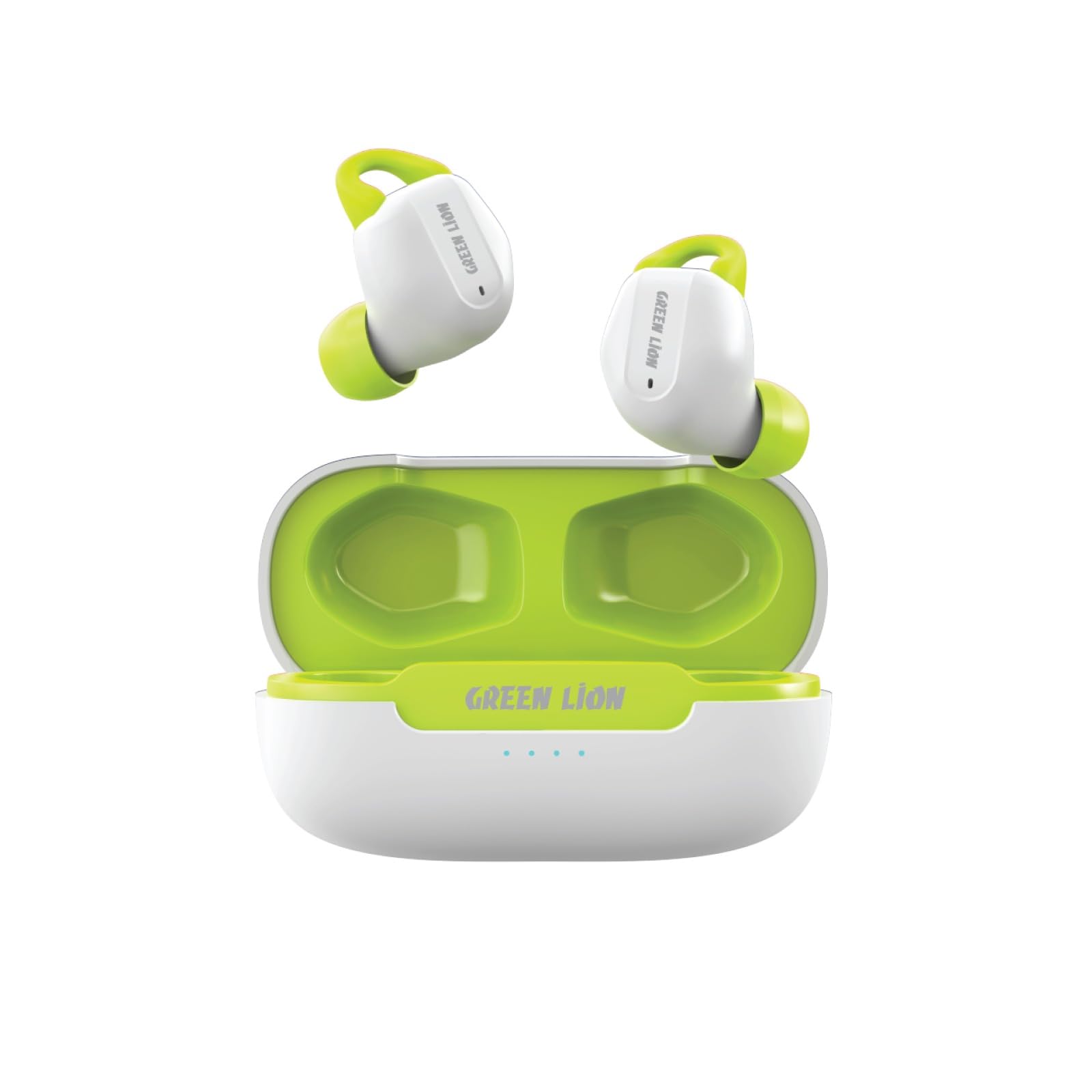 هدفون بی‌سیم گرین لاین Enduro Bluetooth V5.3، بازی 6 ساعته، آماده به کار برای 60 ساعت، لمس چندمنظوره، ضدآب IPX5، سبک و قابل حمل، شارژ تایپ-سی (سفید/سبز)