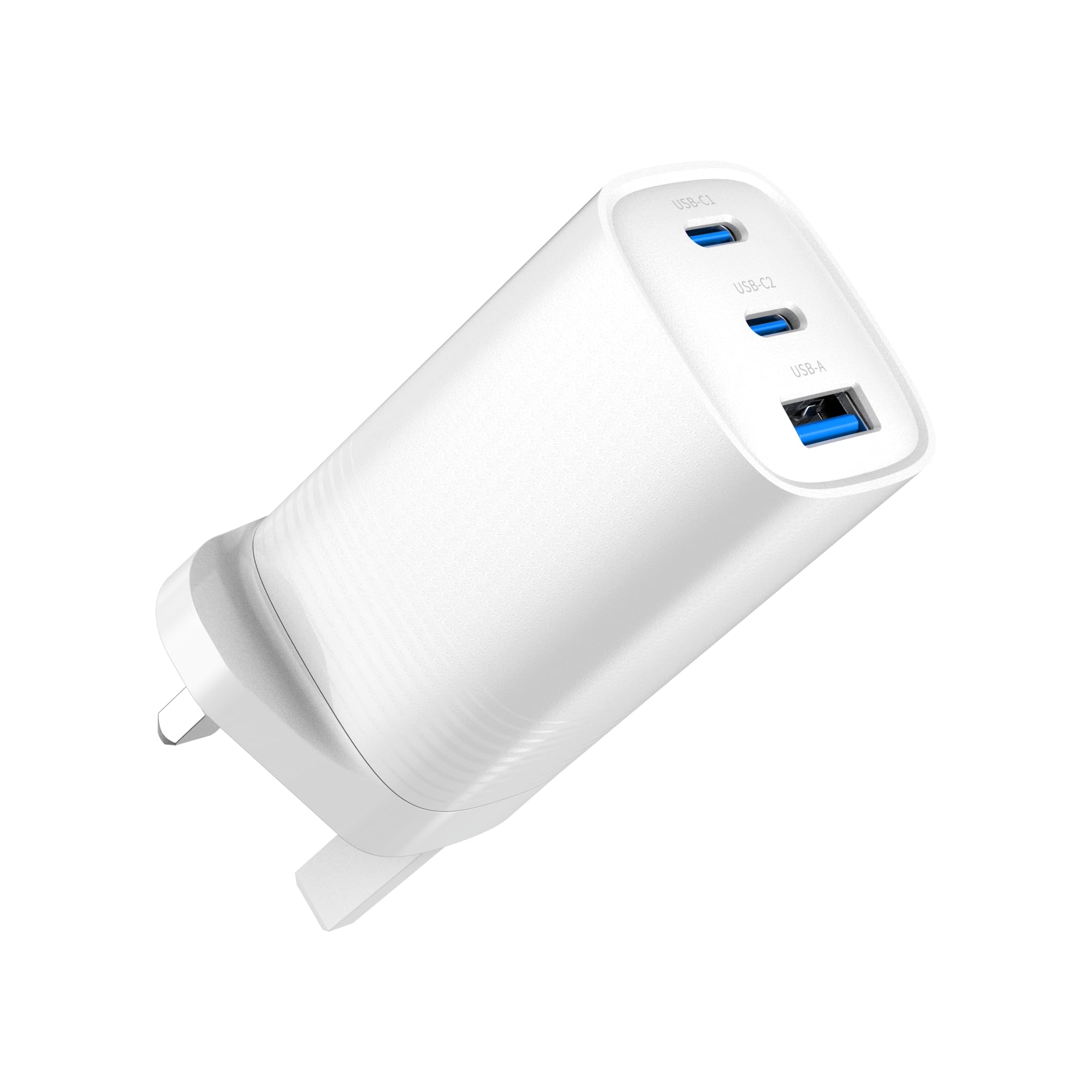 شارژر GaN 65W PINREK PD، شارژر USB C، شارژر دوگانه لپ تاپ نوع C، آداپتور تغذیه دیواری سازگار با مک‌بوک، آیفون، آیپد، استیم دک، وان‌پلاس، هوآوی، لنوو، اچ‌پی، ایسوس، ایسر، شیائومی (سفید) - شارژر 65W (2C1A) - مشکی