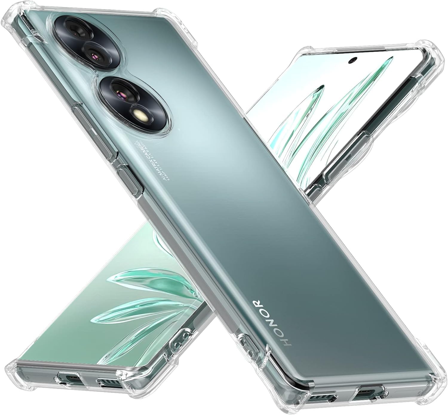 کاور ضدضربه ZEGE برای Honor X7b | برآورده‌های بالای دوربین و صفحه نمایش برای محافظت | کاور پشتی نرم و شفاف اولترا برای Honor X7b ‎Honor X7b شفاف با لبه‌ها