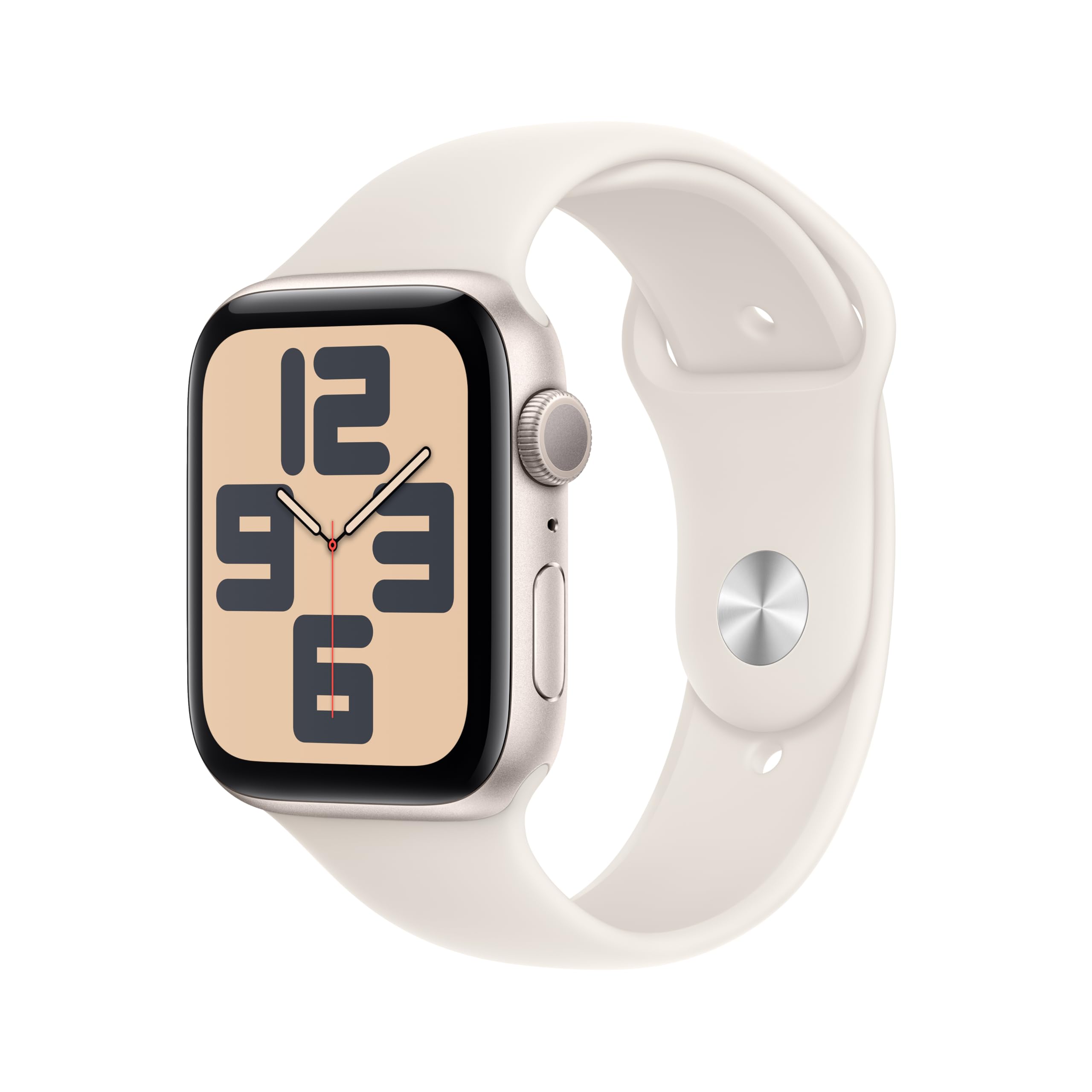ساعت هوشمند Apple Watch SE (نسل دوم) GPS 40 میلی‌متری با قاب آلومینیومی استارلایت و بند ورزشی استارلایت - S/M. دارای ردیابی فعالیت و خواب، تشخیص سقوط، سنجش ضربان قلب، نمایشگر Retina و قاب 40 میلی‌متری استارلایت با بند ورزشی S/M - مناسب برای مچ‌های 130 تا 180 میلی‌متری