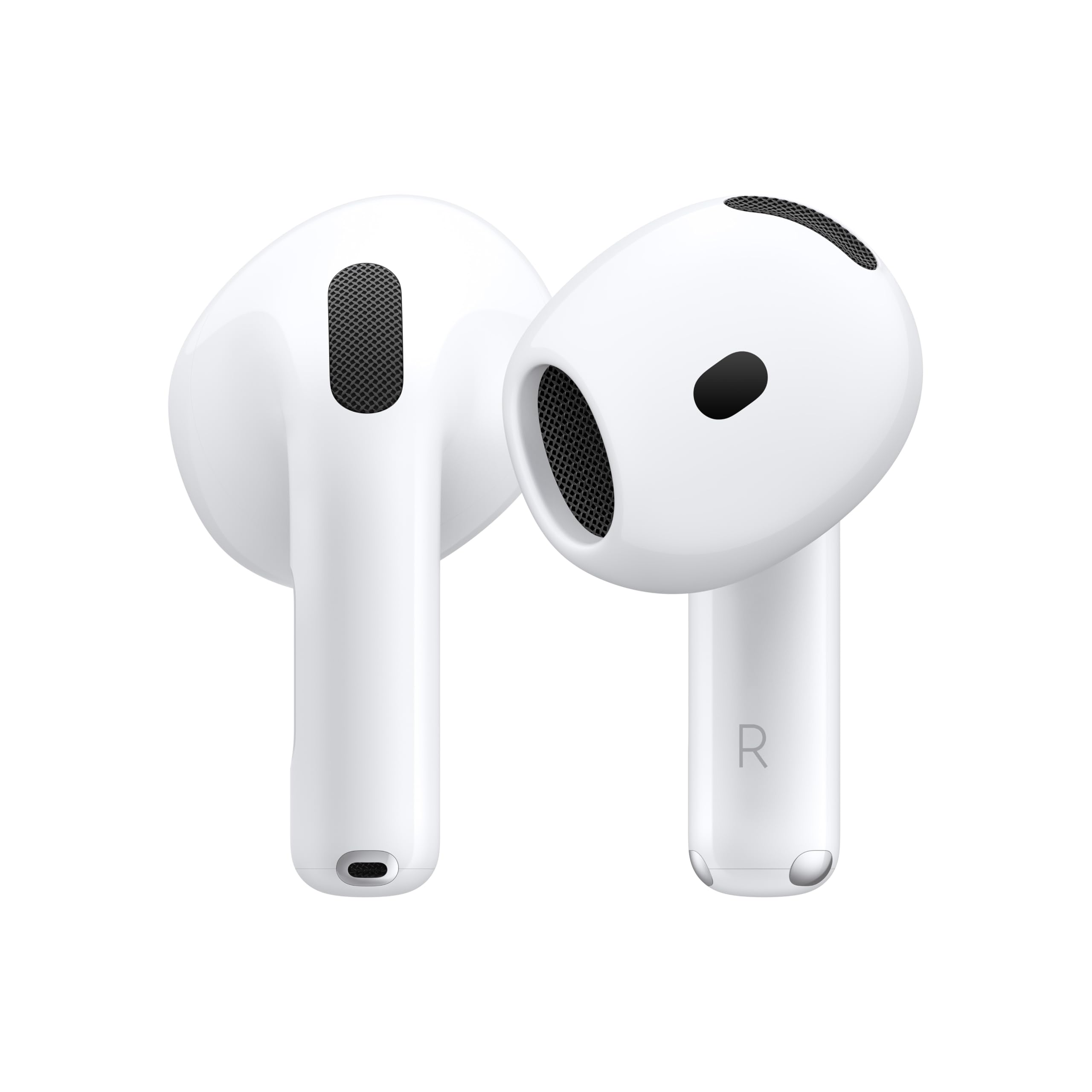 هندزفری بی‌سیم Apple AirPods 4، هدفون بلوتوث، با قابلیت کاهش فعال نویز، صدای قابل تنظیم، حالت شفافیت، صدای فضایی شخصی‌سازی شده، کیس شارژ USB-C، شارژ بی‌سیم، تراشه H2
