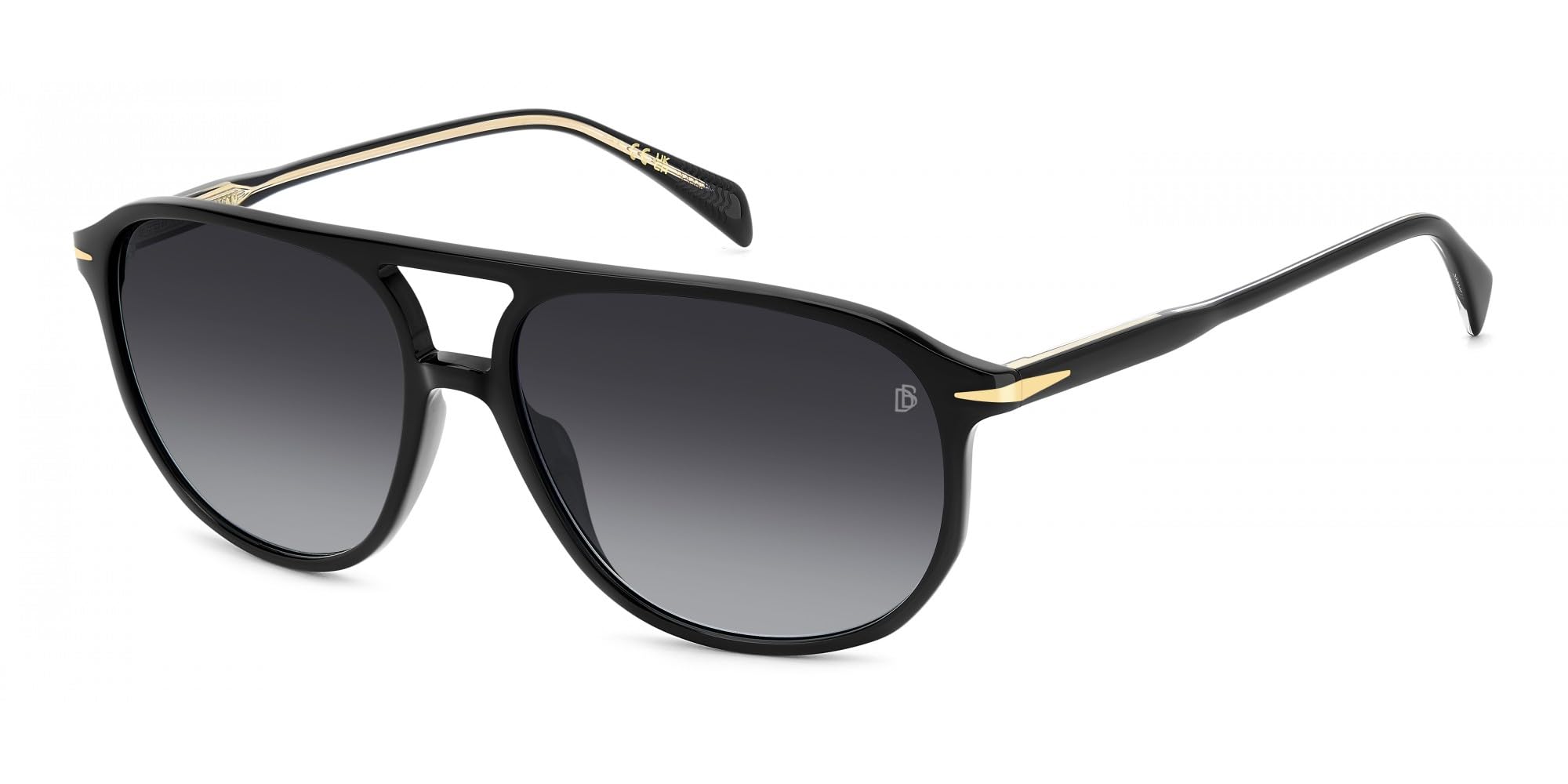 عینک آفتابی مردانه David Beckham DB 1159/S مدل سیاه/خاکستری با لنز مات 58/15/145