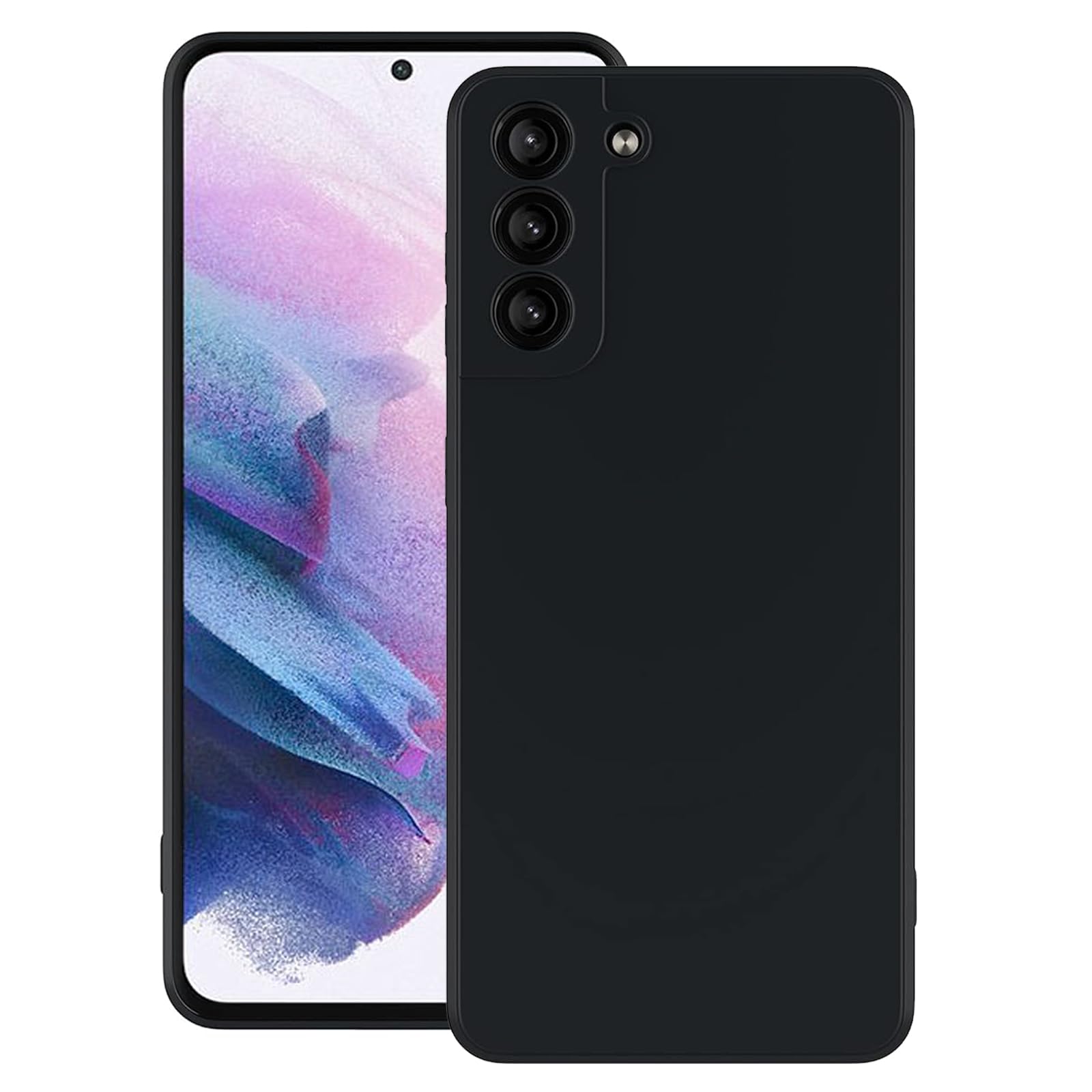 کاور محافظ سیلیکونی Maykela سازگار با Samsung Galaxy S21 Plus 5G نازک با محافظ دوربین داخلی نرم و زیبا با جایگشت نرم و انعطاف پذیر (برای Samsung Galaxy S21 Plus 5G-سیاه)