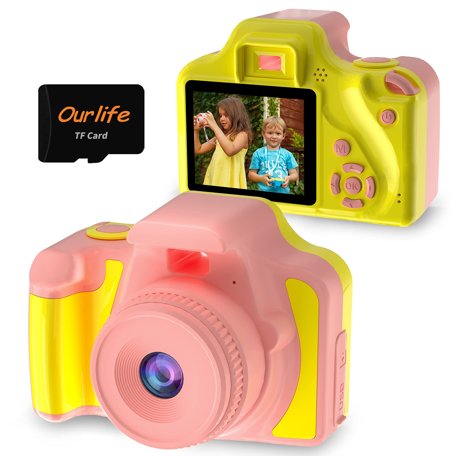 دوربین کودکان NALACAL 1080P HD برای 3-12 سال، پلیر دیجیتال موسیقی کودکان هدیه تولد کریسمس برای دختران/پسران با کارت ۸ گیگابایت SD