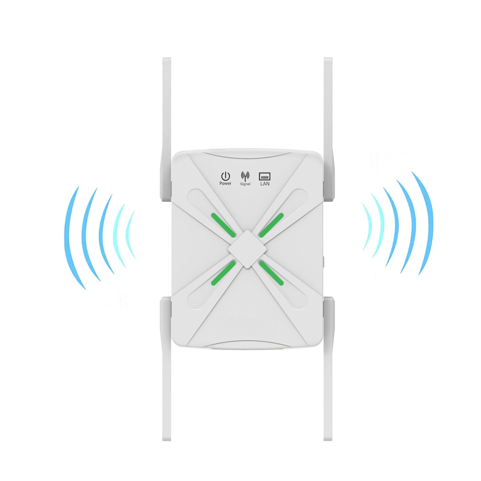KASTWAVE WiFi Extender, WiFi Repeater, Dual Band 5GHz/2.4GHz, 4 *Antennas Covers Up to 4,000 Sq Ft and 45 Devices, 1200Mbps Home Signal Booster, Quick Setup, Repeater/Router/Ap Mode