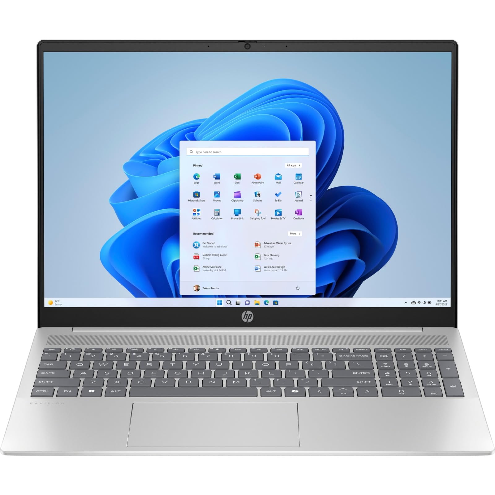 لپ تاپ HP Pavilion 16 با نمایشگر IPS 2K 16 اینچی - پردازنده Intel Core Ultra 5-120U - گرافیک Intel® - پشتیبانی از نور پس زمینه - رم 16 گیگابایت DDR5 - حافظه‌ی داخلی 512 گیگابایت NVMe SSD - ویندوز 11 - نقره‌ای طبیعی