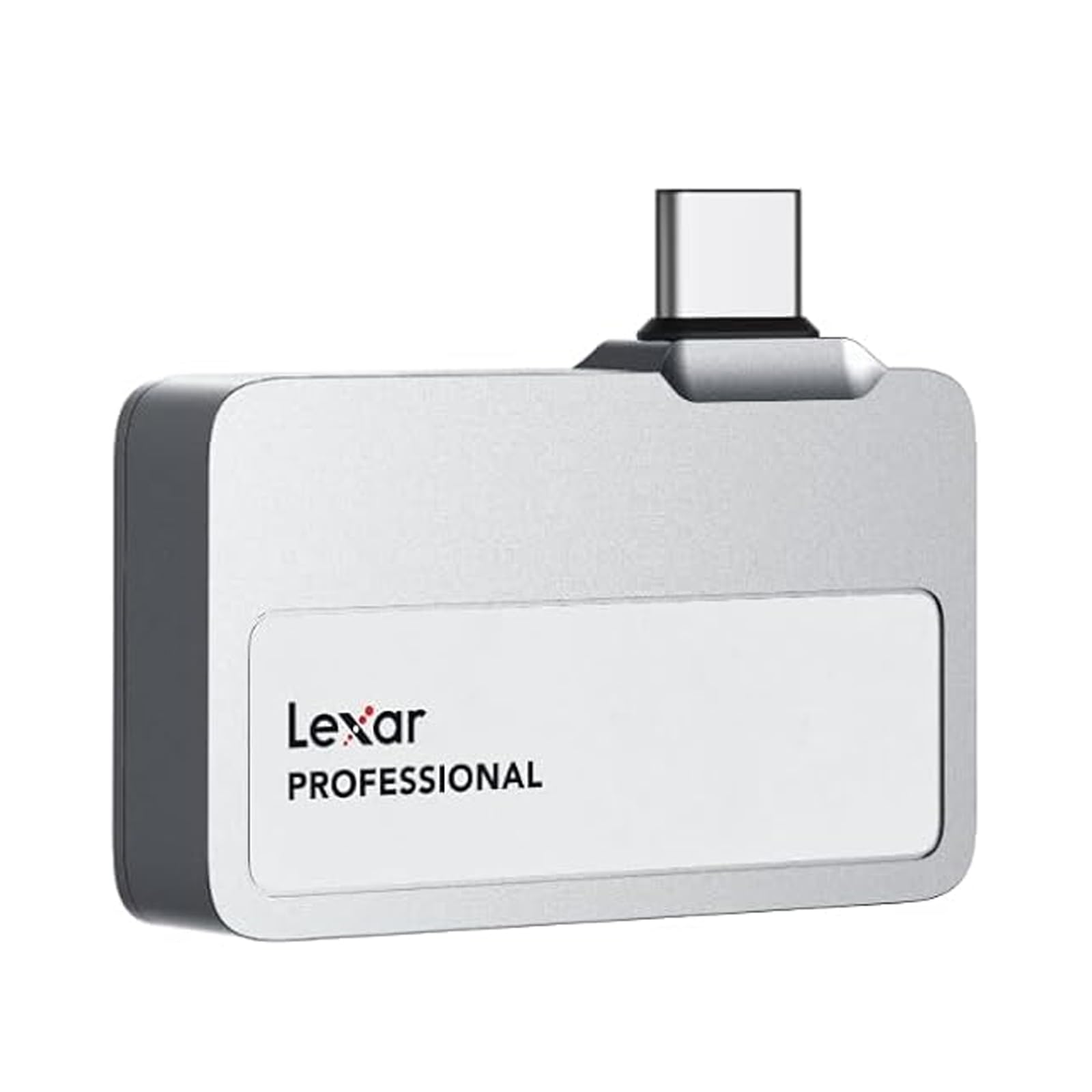 Lexar Professional Go 1TB Portable SSD، فوق العاده کوچک، پشتیبانی از Apple ProRes، تا 1050 مگابایت بر ثانیه خواندن، USB 3.2 نسل 2، مقاوم در برابر گرد و غبار و آب با استاندارد IP65 برای آیفون 15/16 Pro، نقره ای