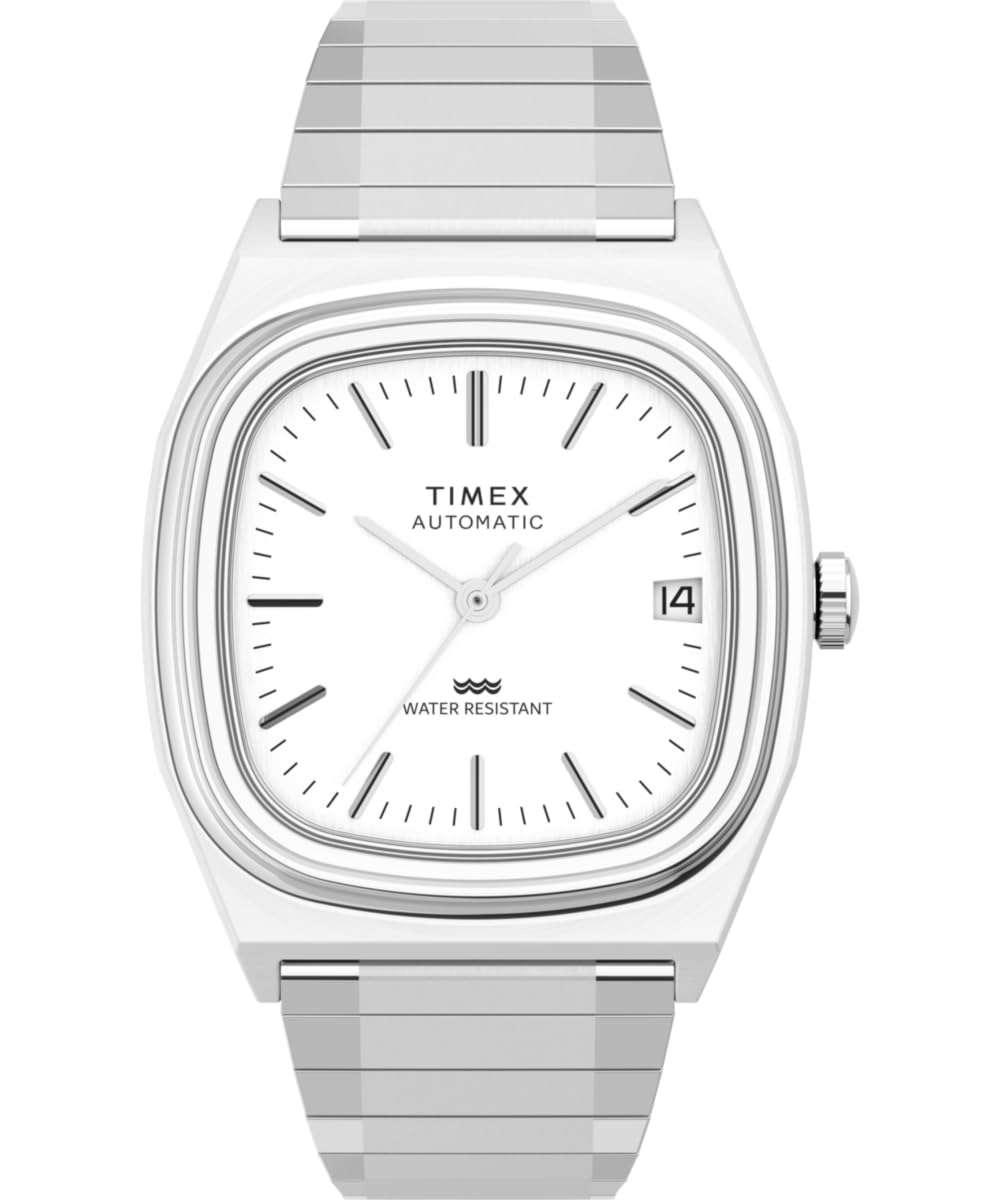 ساعت خودکار Timex مدل TW2W70800، رنگ نقره ای، دستبند نقره ای