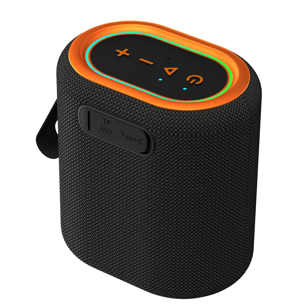 اسپیکر قابل حمل Porodo Soundtec Rave با ۸ ساعت پخش موسیقی، خروجی حداکثر ۱۲ وات و باتری ۲۰۰۰mAh، بلوتوث ۵.۳، دامنه انتقال ۱۰ متری، کارت حافظه Micro SD، مقاوم در برابر آب IPX6 و شارژ Type-C - مدرن سیاه