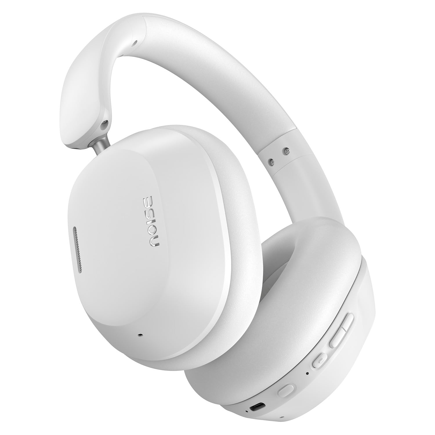 هدفون بی‌سیم Over-Ear Airwave Max 5 Noise تازه وارد شده با فناوری Hybrid ANC تطبیقی (تا 50 دسی‌بل)، تکنولوژی HFA، زمان پخش 80 ساعته، دوگانه (سفید آرام)