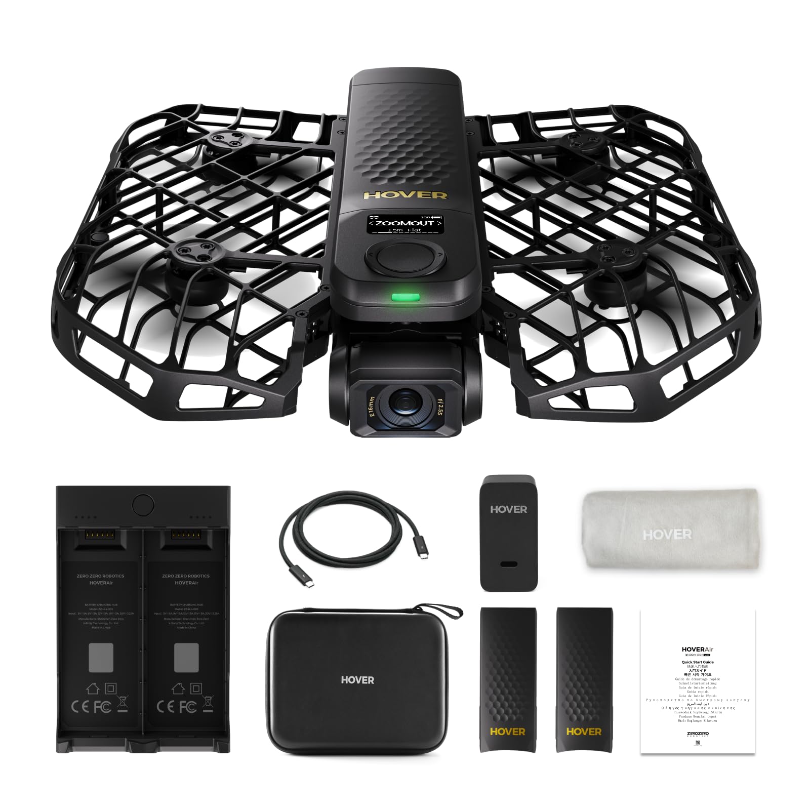 دوربین اکشن HOVERAir X1 PROMAX Combo 8K رنگ مشکی Promax (کمبو پایه)