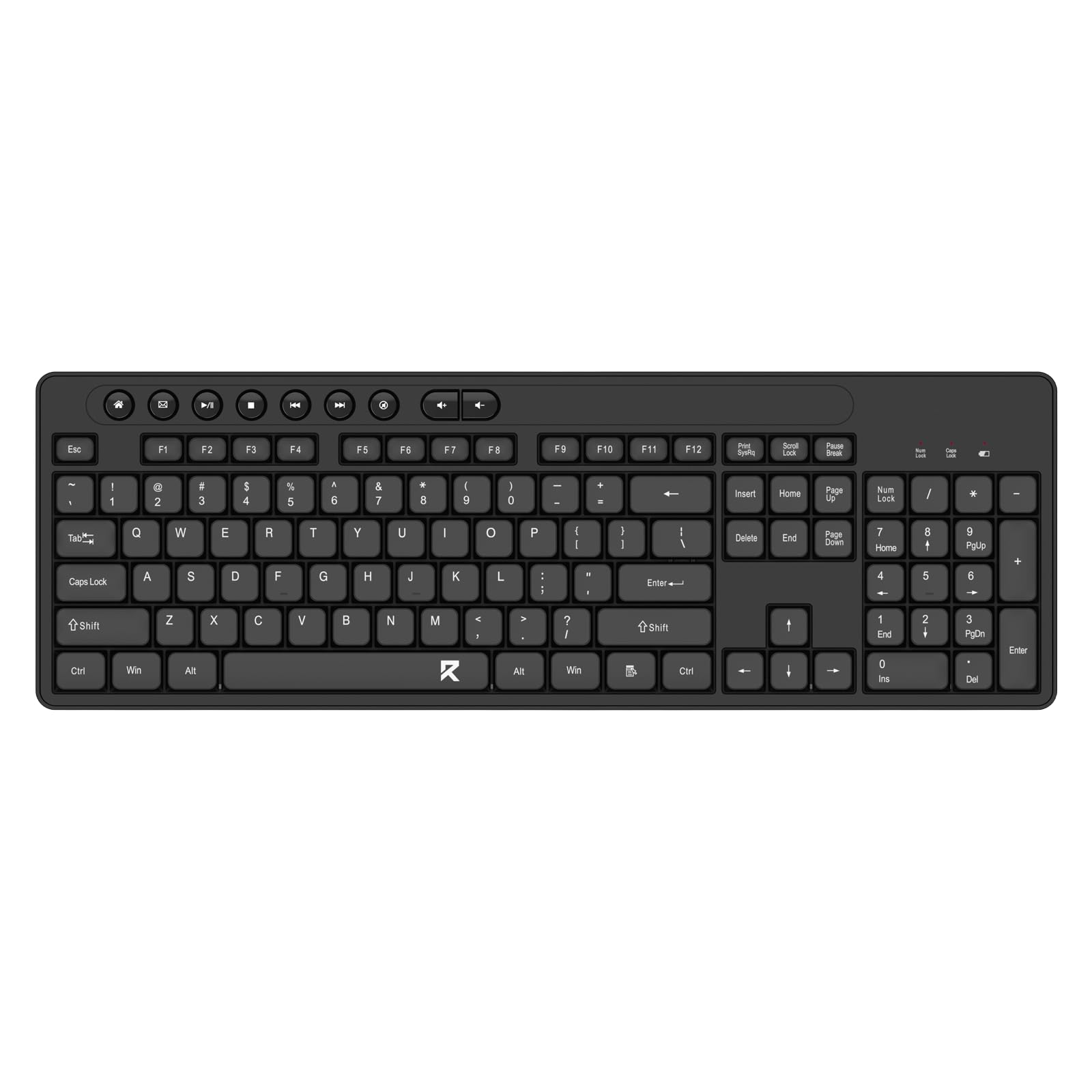 صفحه کلید بی‌سیم Redragon BS-7094، ارگونومیک و کارآمد از نظر انرژی، اتصال بی‌سیم 2.4 گیگاهرتزی، کلیدهای عددی، مقاوم در برابر ریزش مایعات، اتصال با دانگل USB، سازگار با ویندوز، مک و لینوکس