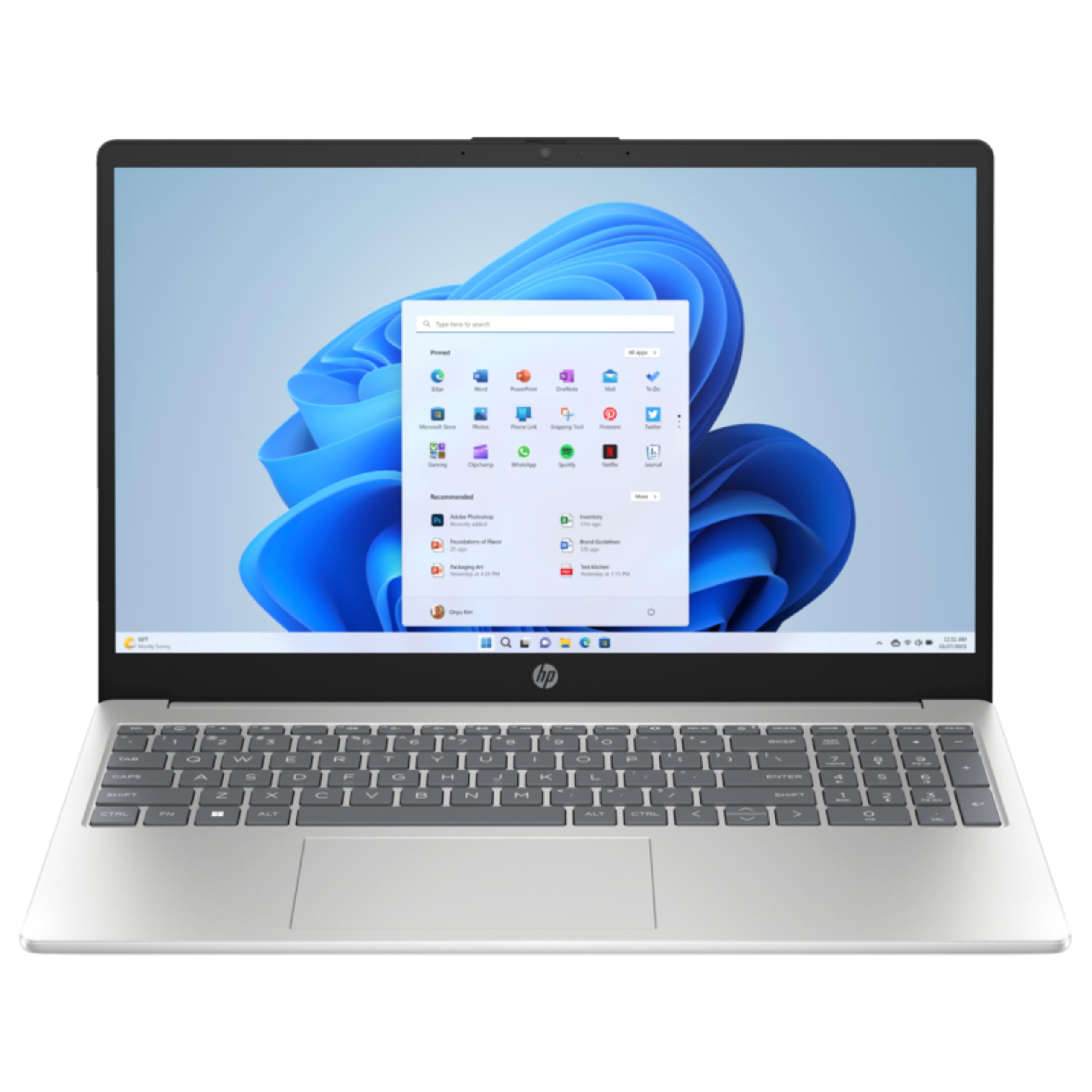 لپ تاپ جدید اچ‌پی 2024 با صفحه نمایش 15.6 اینچی Full HD، پردازنده اینتل کور i7-1355U | 16 گیگابایت رم DDR4 | 1 ترابایت حافظه داخلی NVMe SSD | گرافیک اینتل Iris X، ویندوز 11 رنگ نقره‌ای طبیعی (ارتقا یافته)