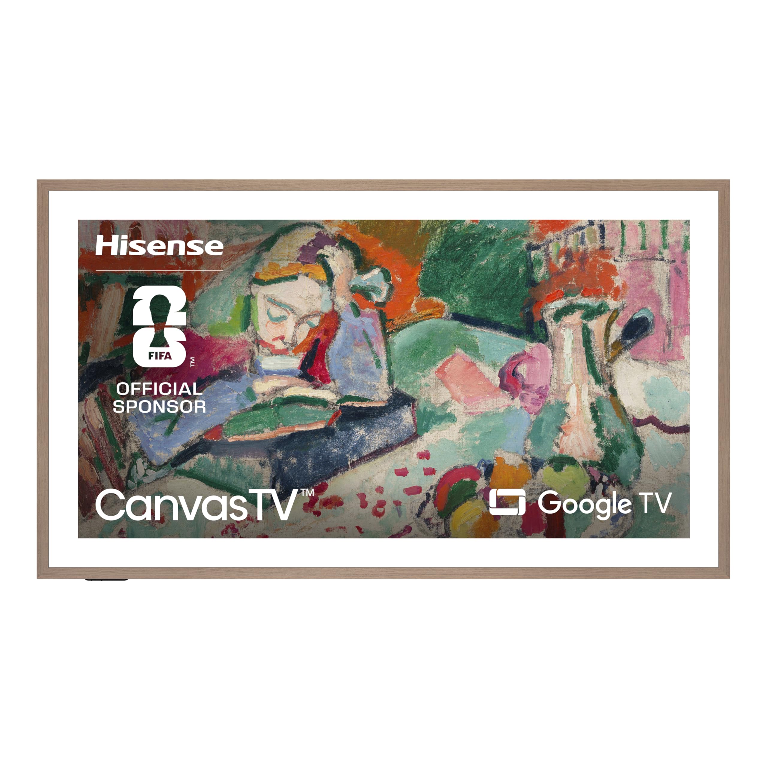 تلویزیون Hisense 55S7N-55 اینچ CanvasTV™ 4K QLED Google TV با حالت هنر، صدای مجازی DTS Virtual:X، Dolby Vision/HDR10/HDR10+/HLG، نرخ تازه‌سازی 144Hz، حالت بازی PRO و کنترل صوتی (تجدید نظر شده) تلویزیون Canvas 55 "S7N