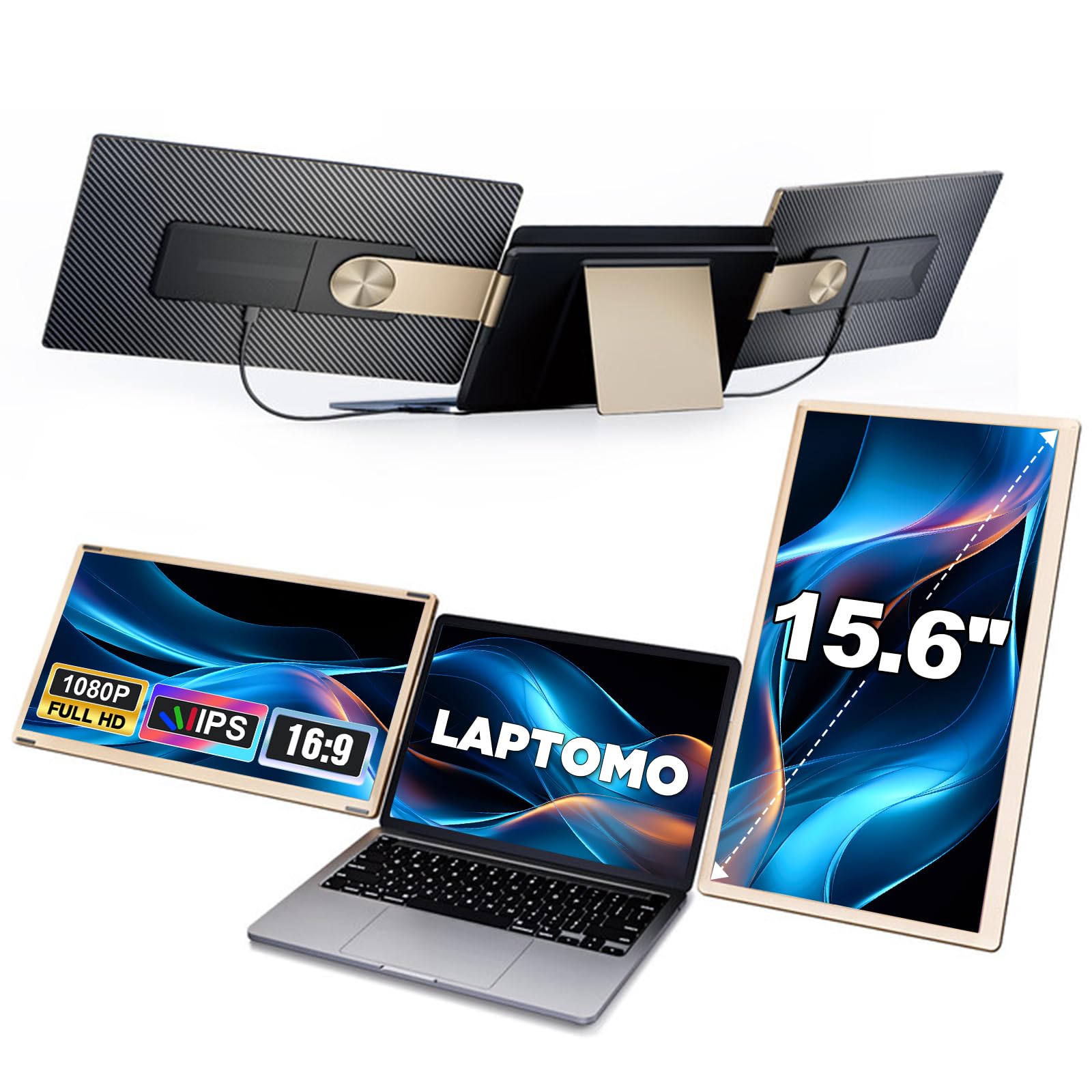صفحه نمایش قابل حمل دوگانه لپتاپ 15.6 اینچی FHD Laptomo LPT-S6