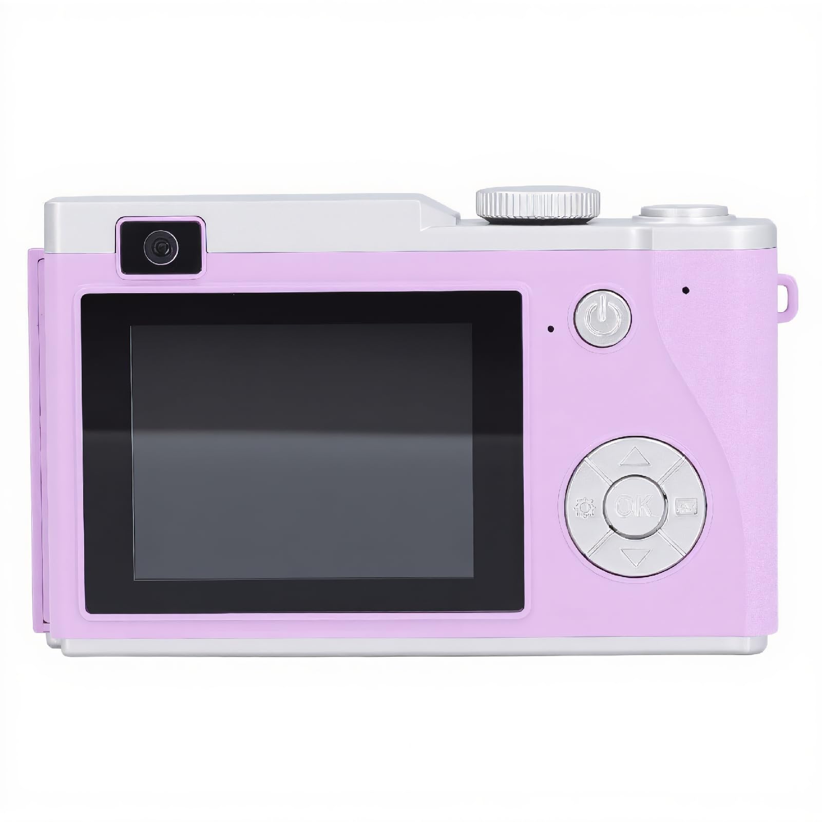 Digital Camera for Kids, 1080P HD 48MP with 2.4 Inch Screen, 16X Zoom, Rechargeable, Beauty Filter, Selfie Camera (Purple)