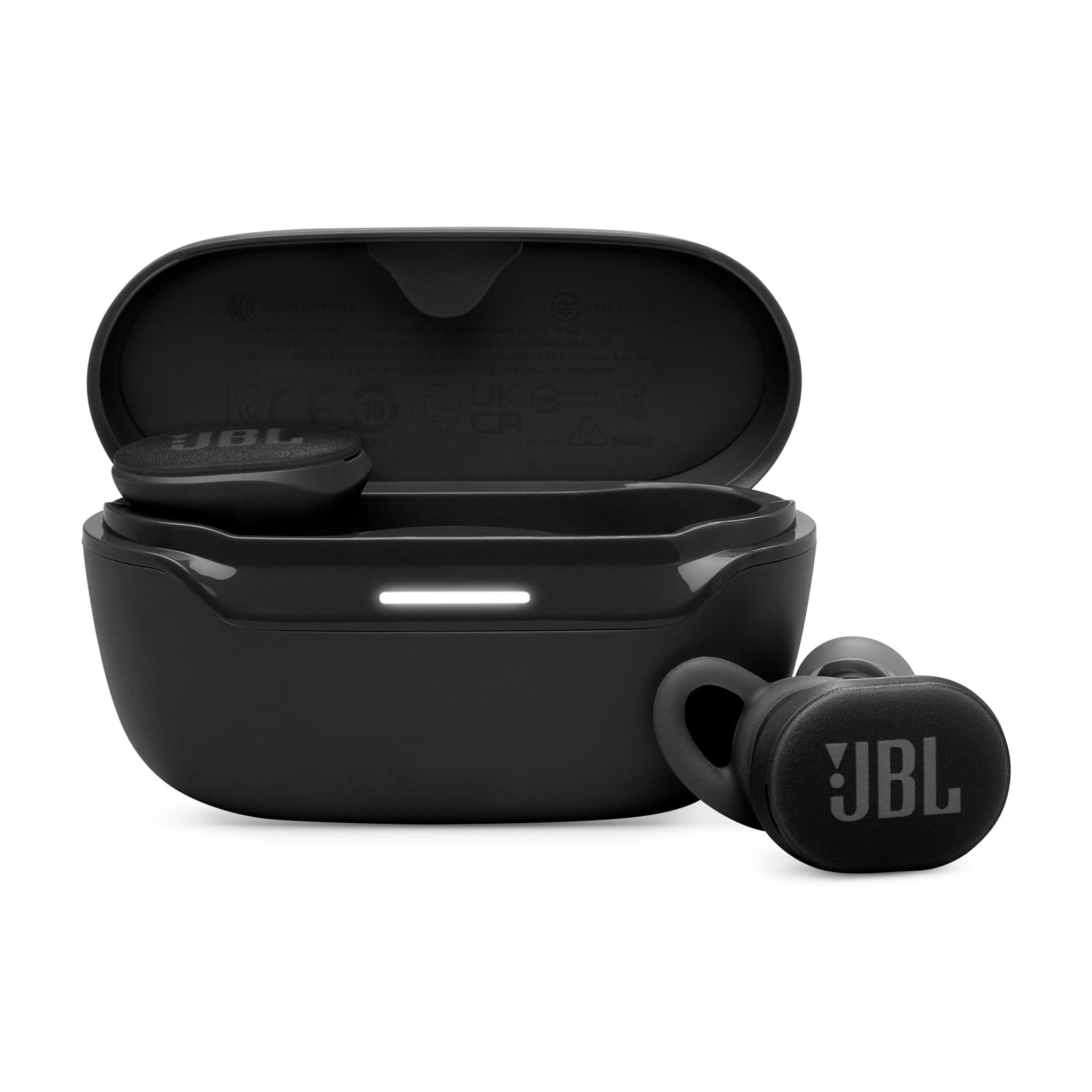 JBL اندورانس ریس 2، هدفون بلوتوث بی‌سیم واقعی، ۴۸ ساعت باطری، مقاومت در برابر آب و گرد و غبار IP68، لغو نویز، صدای بیس خالص، محیط هوشمند، حالت‌های ورزشی، مشکی - JBLENDURACE2BLK