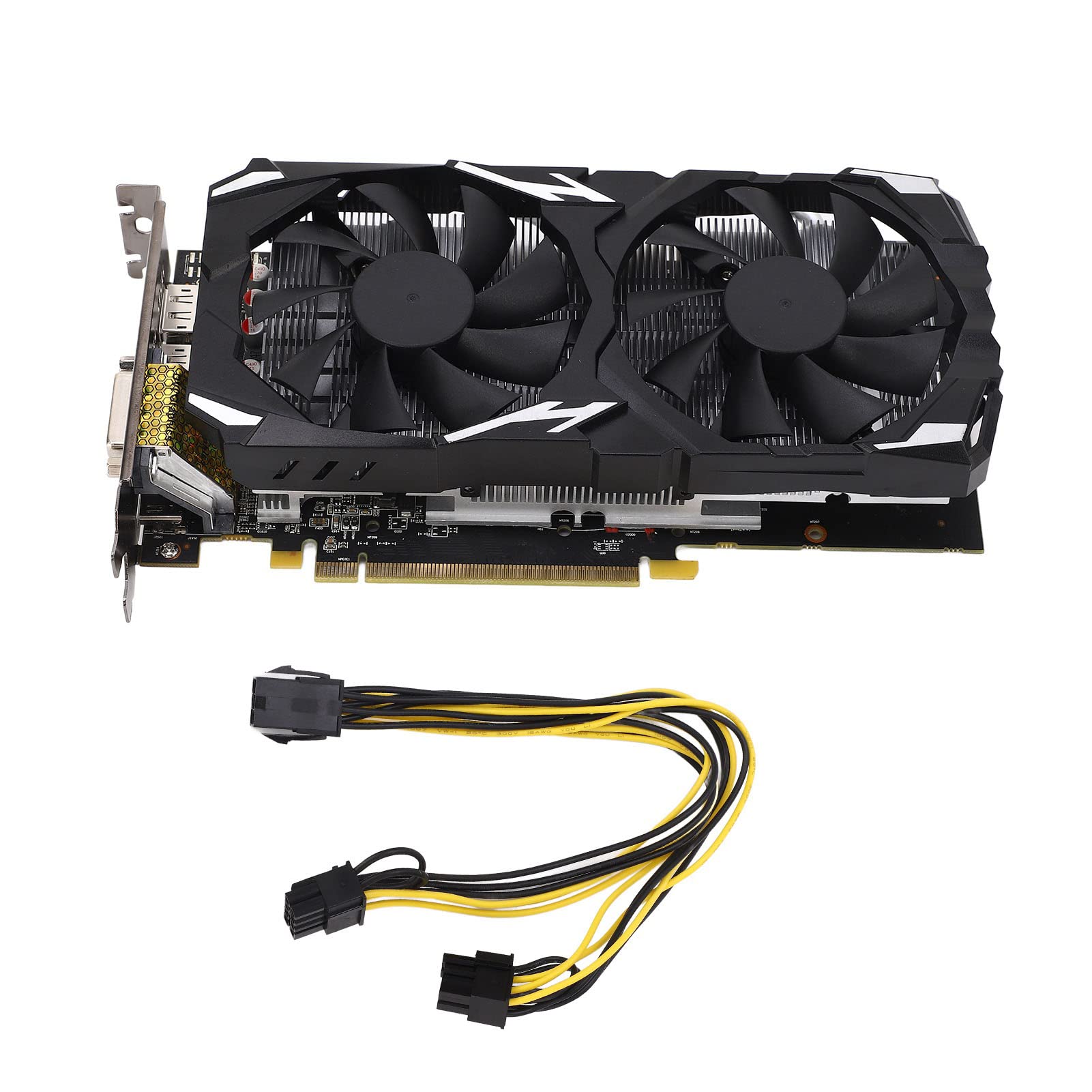 کارت گرافیک RX580 برای کامپیوتر بازی، 8 گیگابایت GDDR5 256 بیت 16 x PCIE 3.0 کارت گرافیک ویدئویی با سیستم خنک‌کنندگی دو جانبه، پشتیبانی از 4K با پورت DP، رابط چندرسانه‌ای HD، DVI D