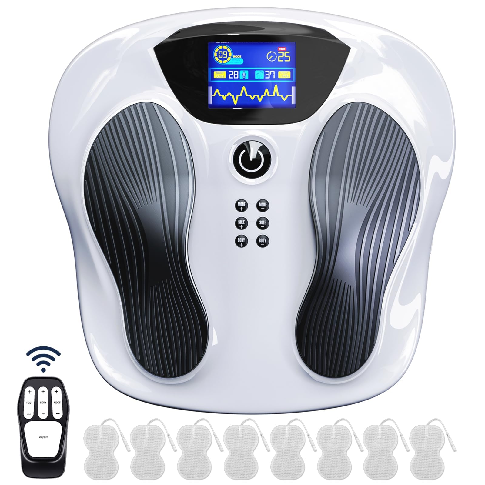دستگاه تحریک عصب عضله پا Azonee Foot Nerve Stimulator Pro TENS EMS Massager جهت آرامش درد عصب سیاتیک و بدن، دستگاه تقویت عقل السیر برقی جهت پا و پاها واجد شرایط فوق العاده FSA HSA است.