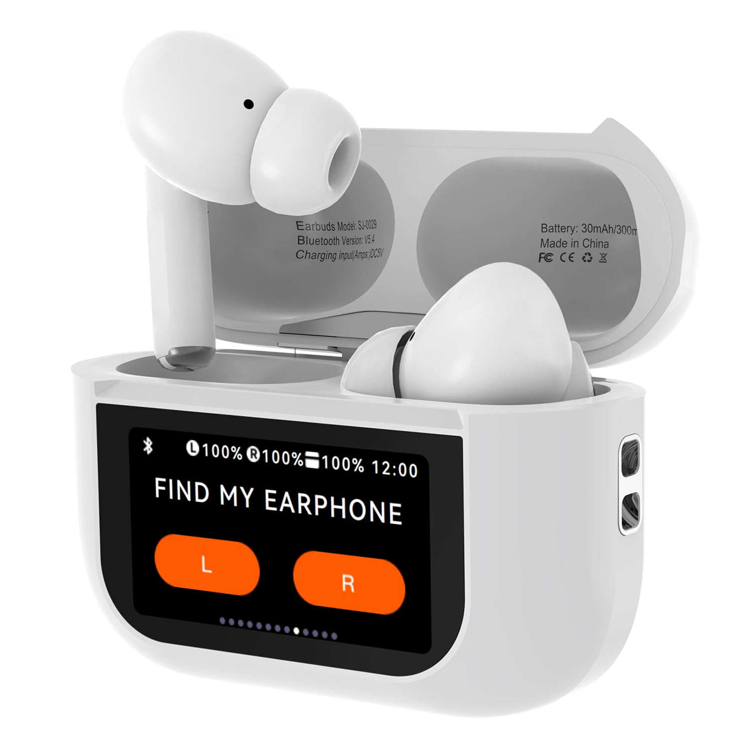 سانجم Smartbuds بلوتوث ۵.۴ حالت شفافیت کاهش نویز فعال ۹۸٪ اسمارتباند زایر توئین ایرفون گوشواره با قابلمه لمسی هوشمند ENC میکروفن تماس واضح اداپتور برای آیفون سامسونگ اندروید (سفید)