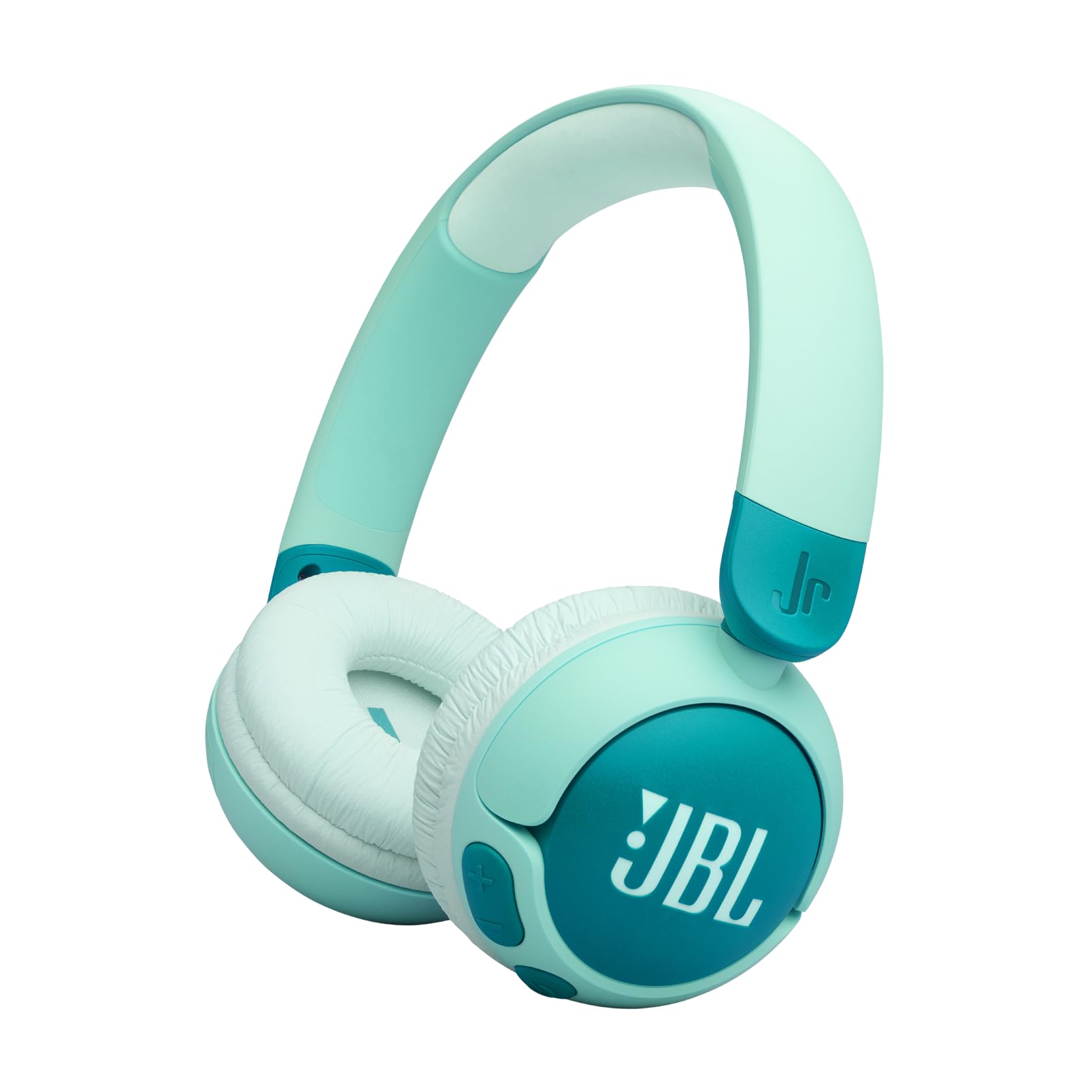 JBL Junior 320 BT هدفون بی سیم بلوتوثی اور-آن گوش با میکروفون داخلی برای کودکان، پخش 50 ساعته، صدای ایمن، صدا کم، عملکرد آسان و مجموعه استیکر، سبز - JBLJR320BTGRN Jr 320BT سبز