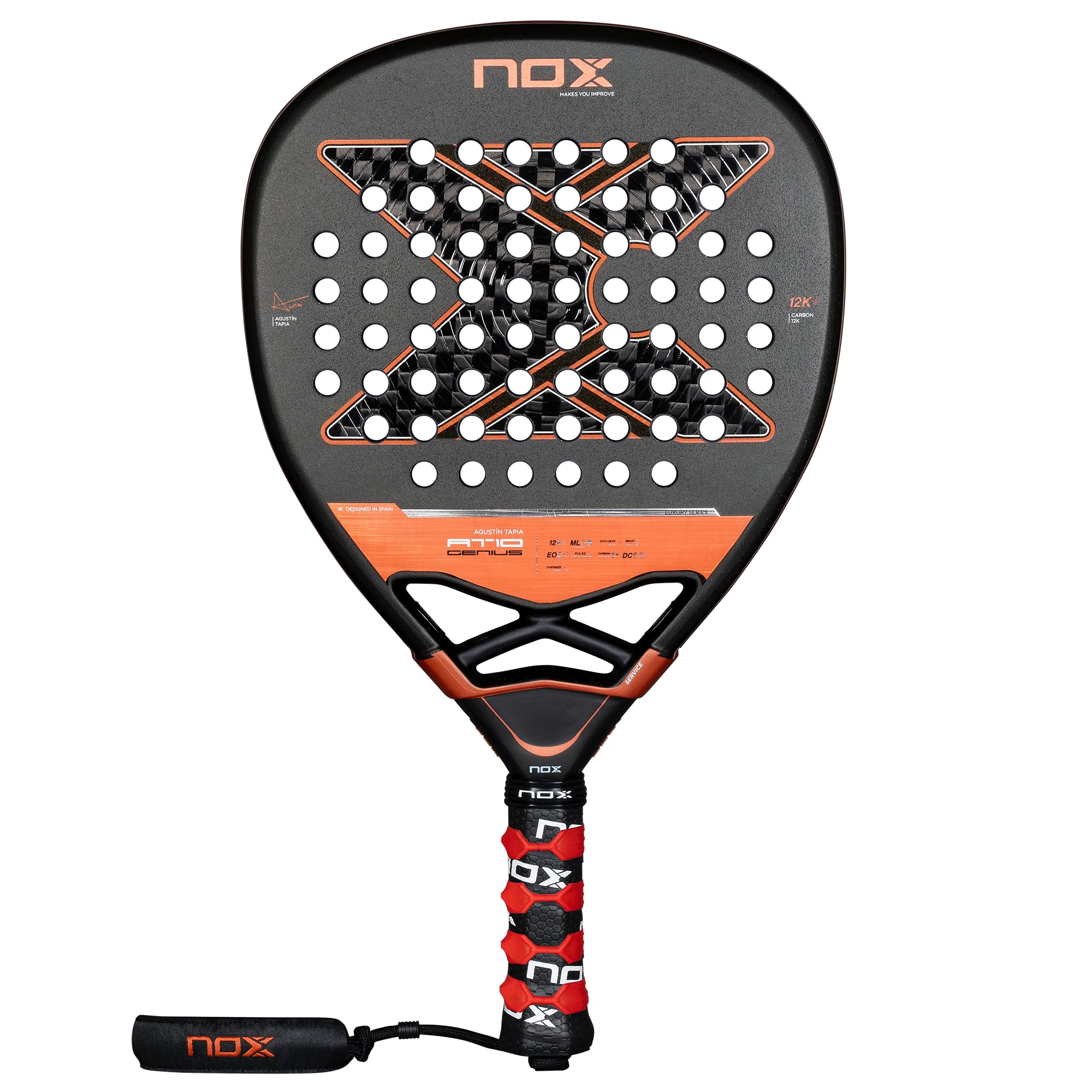 راکت NOX At10 Genius Attack 12K توسط آگوستین تاپیا برای پادل سال 2025
