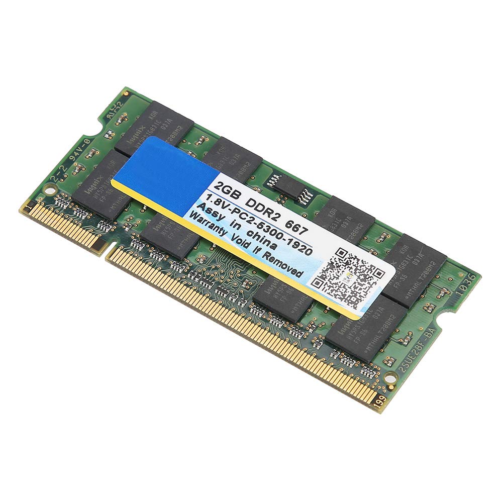 2 گیگابایت DDR2 PC2 5300 200 پین برای لپتاپ، رم با سرعت بالا با ظرفیت حافظه 667 مگاهرتز، دارای تراشه‌های کیفیتی ساخته شده، سازگار با مادربرد و آسان برای حمل و نقل