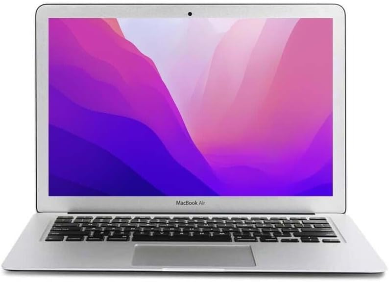 لپ تاپ MacBook Air سال 2015 با صفحه نمایش رتینا 13 اینچ، 8 گیگابایت حافظه RAM، 256 گیگابایت حافظه داخلی SSD، پردازنده ۲.۶ گیگاهرتزی Core i5، رنگ نقره ای همراه با شارژر (بازسازی شده)