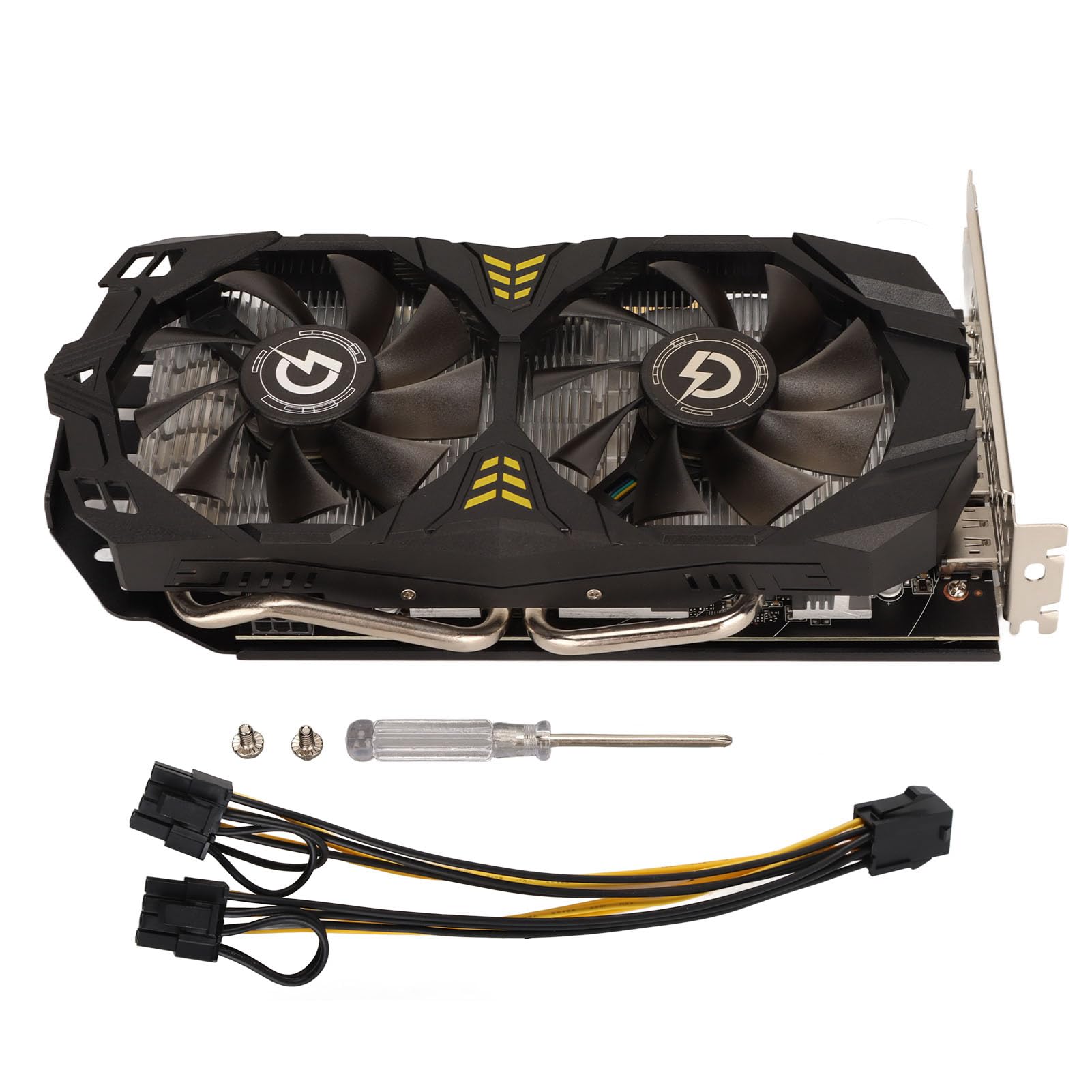 کارت گرافیک 8G GDDR5، واحد پردازشگر گرافیک GPU انتگرال با پراکندگی حرارت داخلی رابط چندرسانه‌ای HD 1244MHz 14000MHz 8GB GDDR5 با دو فن برای کامپیوتر