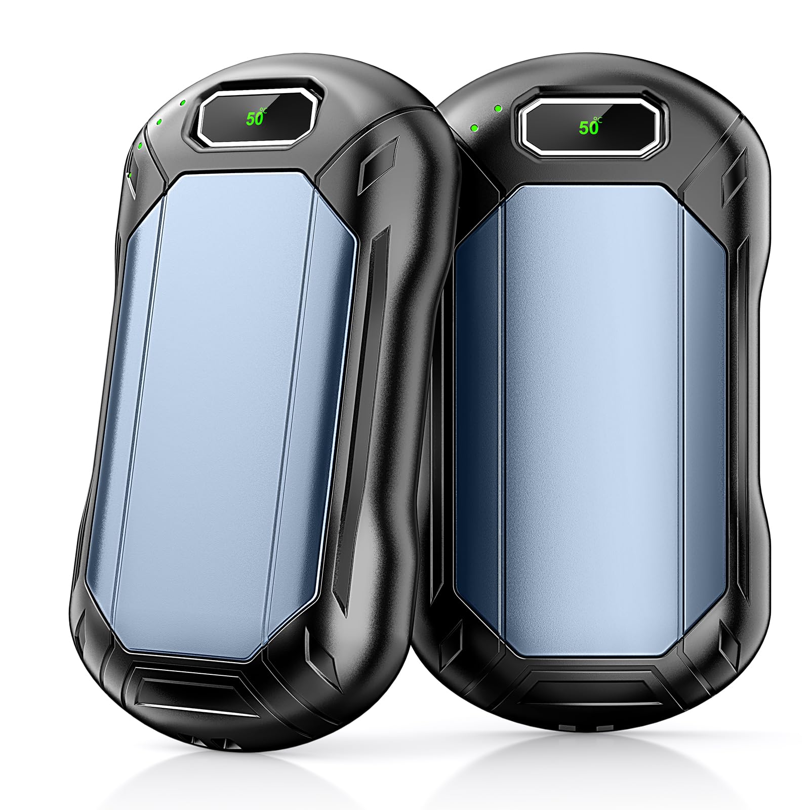 بدون 8000mAh گرم‌کننده دست قابل شارژ 2 بسته، گرم‌کننده جیبی برقی قابل حمل، گرم‌کردن ایمن دو رو، گرم‌کننده دست قابل استفاده مجدد برای فعالیت‌های خارجی، شکار، گلف، کمپینگ، هدیه زمستانی برای زنان و مردان