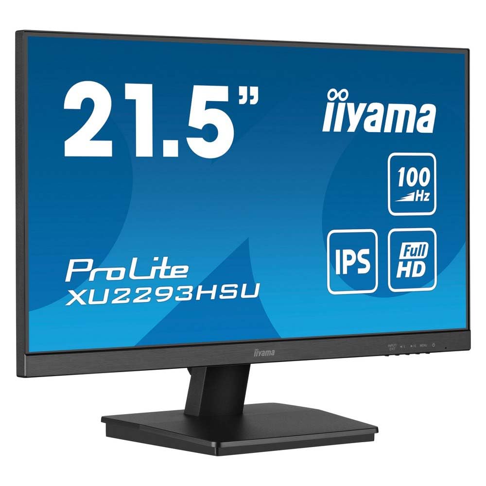 صفحه نمایش IPS 22 اینچی ایاما پرولایت XU2293HSU-B7، با وضوح 1920 در 1080 پیکسل Full HD، با نرخ تازه‌سازی 100Hz و زمان پاسخ‌دهی 1 میلی‌ثانیهست.