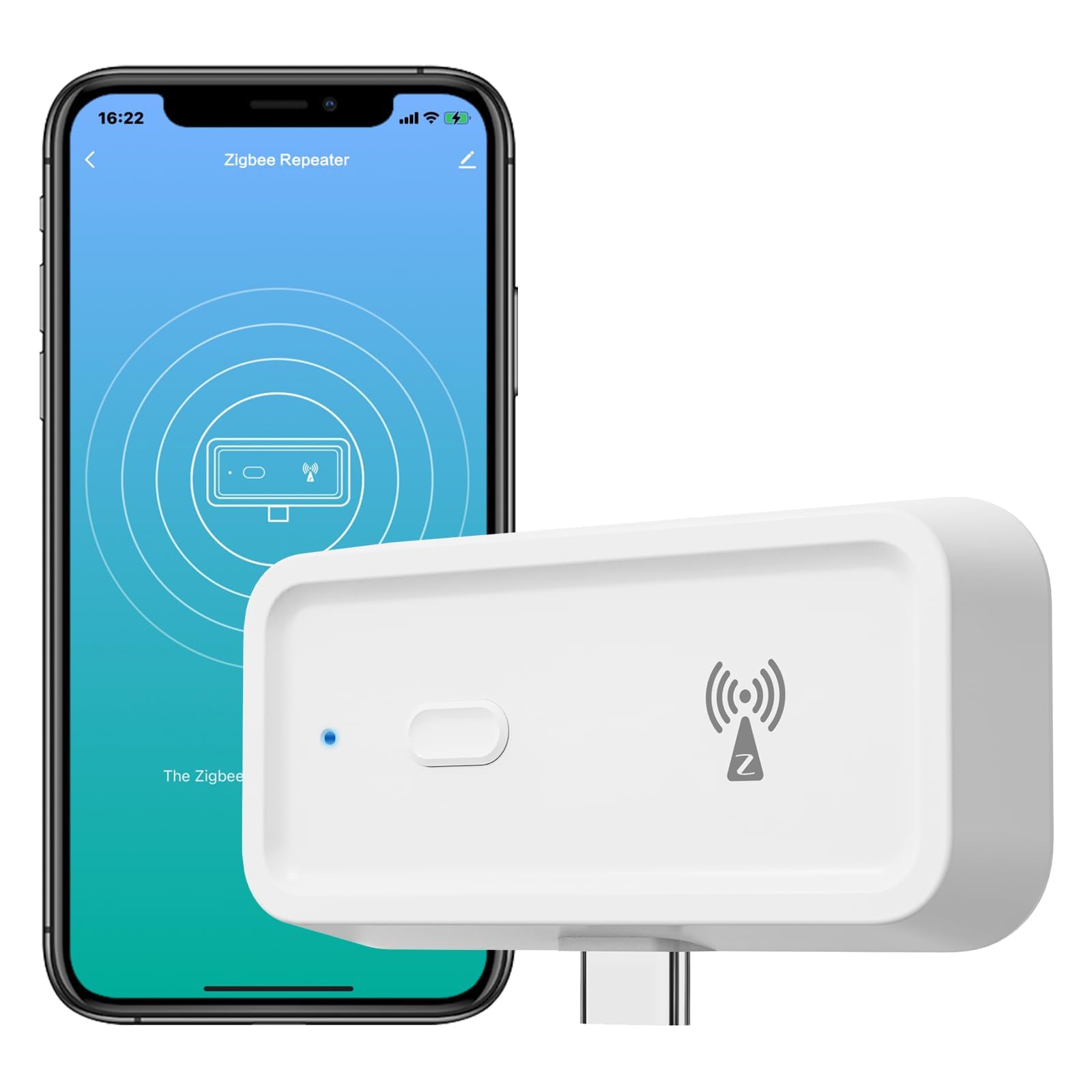 تقویت‌کننده برد NALACAL Zigbee 3.0، بوستر سیگنال گیتوی Zigbee برای خانه، بیشترین برد تا 7600 فوت مربع، تکرارکننده بی‌سیم سازگار با الکسا/گوگل اسیستنت، 2.4 گیگاهرتز، سفید