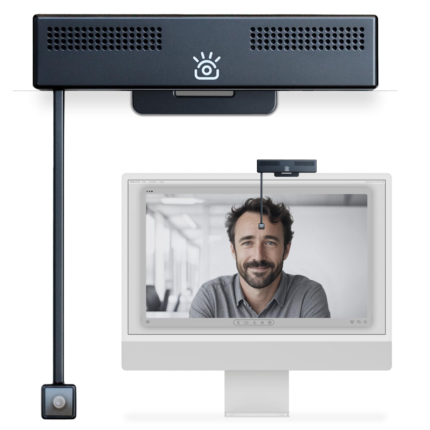 وب‌کم 4K HD حرفه‌ای با میکروفون و پرده حریم خصوصی، وب‌کم ارتباط چشم به چشم، پلاگ اند پلی با اصلاح نور خودکار، دوربین لپ‌تاپ PC برای استریم ویدیو، کنفرانس‌ها، ارتباط با رنگ‌ها