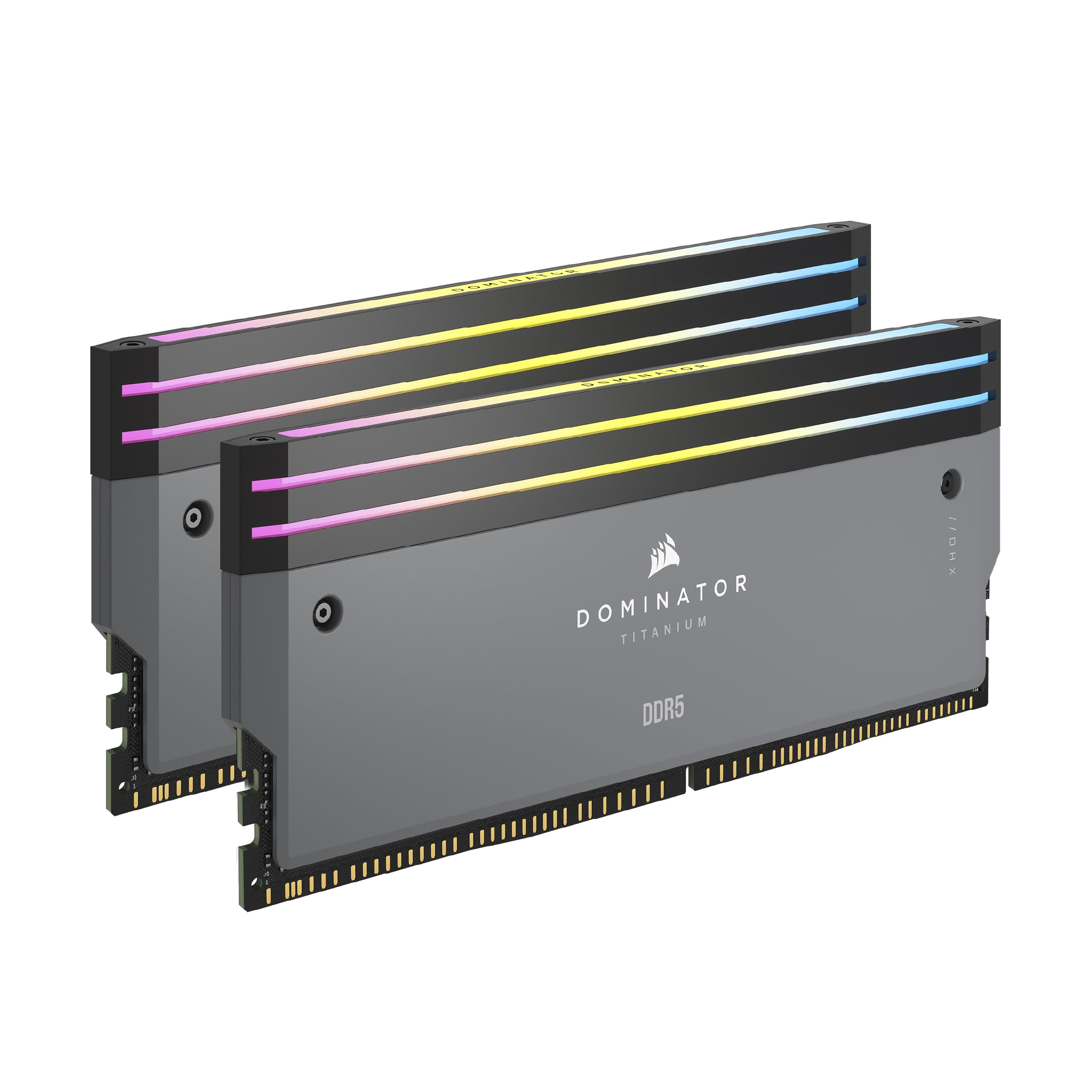 کیت ارتقا نوری CORSAIR DOMINATOR TITANIUM DDR5 RGB - 2 ماژول - 0GB حافظه RAM - سازگار با CORSAIR iCUE - خاکستری