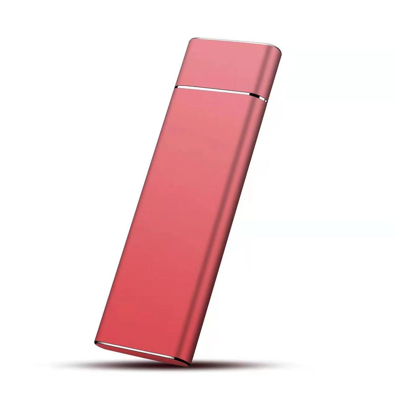 دیسک سخت خارجی نوع C USB 2.0 قابل حمل 1 ترابایت یا 2 ترابایت هارد دیسک خارجی سازگار با لپتاپ و کامپیوترهای مکینتاش و ویندوز (2 ترابایت-ال ان 2) (قرمز)