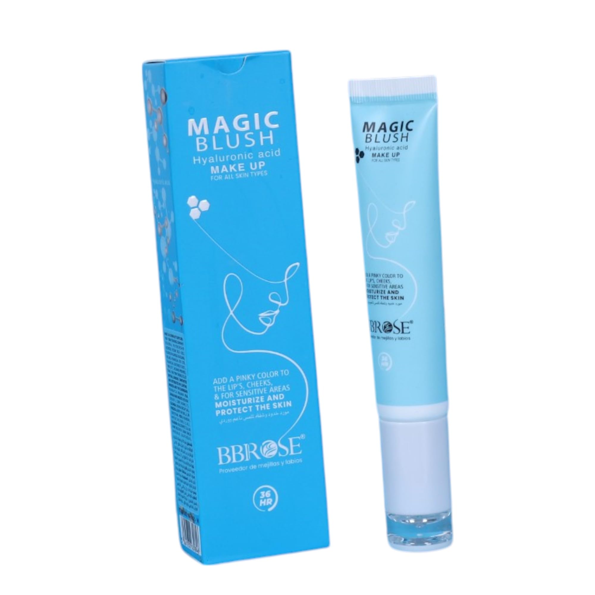 رنگ‌گونه مایع ضدپیری BBROSE Magic Blush Collagen 30 میلی‌لیتر - رنگ‌گونه مایع ضدپیری برای گونه‌ها و لب‌ها، پوشش مرطوب کننده و قابل ساخت، آرایش طولانی‌مدت گیاهی برای درخشش طبیعی (اسید هیالورونیک، 30 میلی‌لیتر)